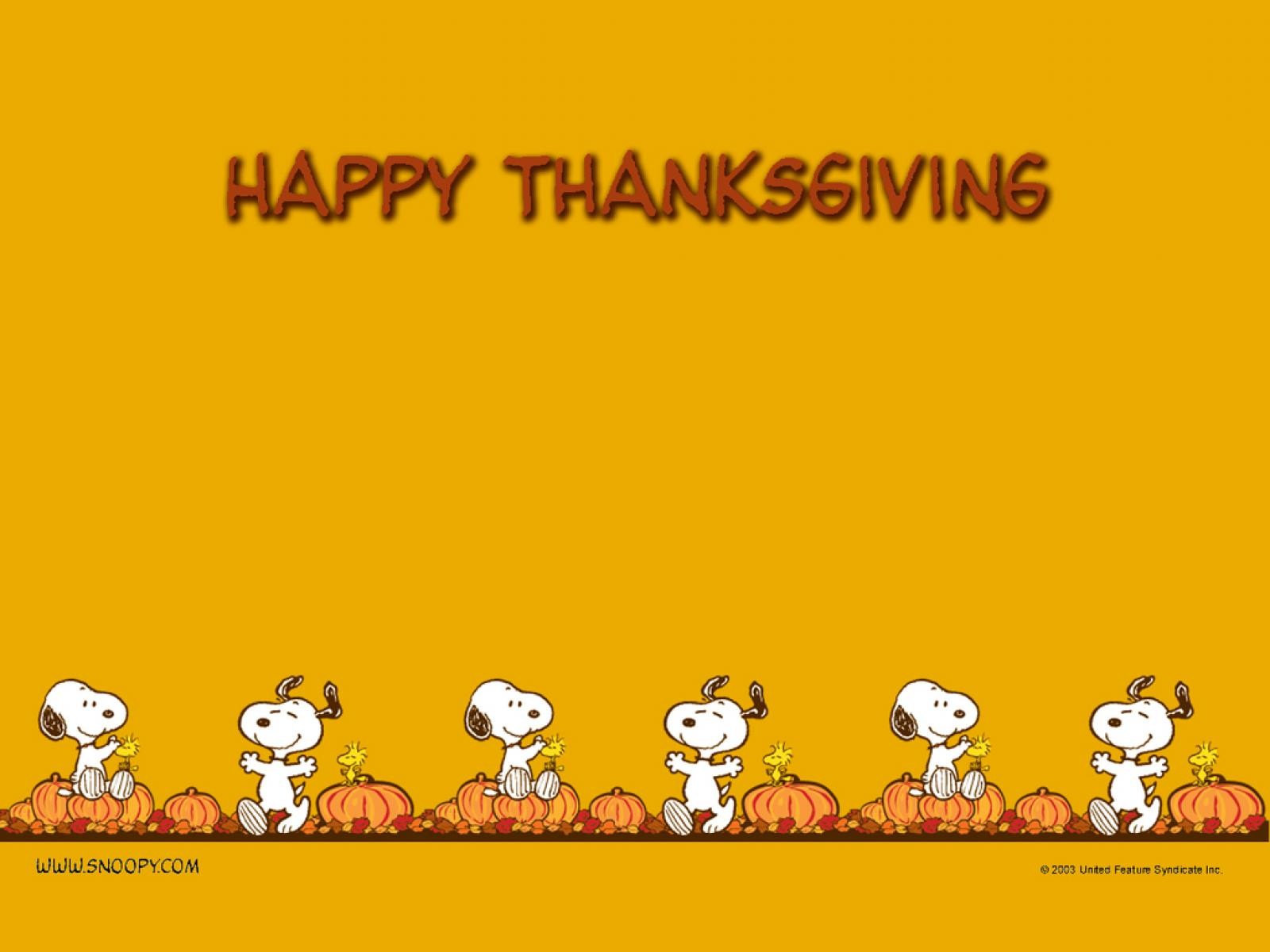 General 1600x1200 Peanuts (comic) Snoopy Thanksgiving cartoon 2003 (Year) orange background typography
