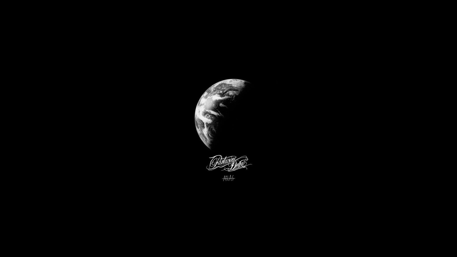General 1920x1080 Parkway  Drive metal music minimalism planet simple background space monochrome black background typography