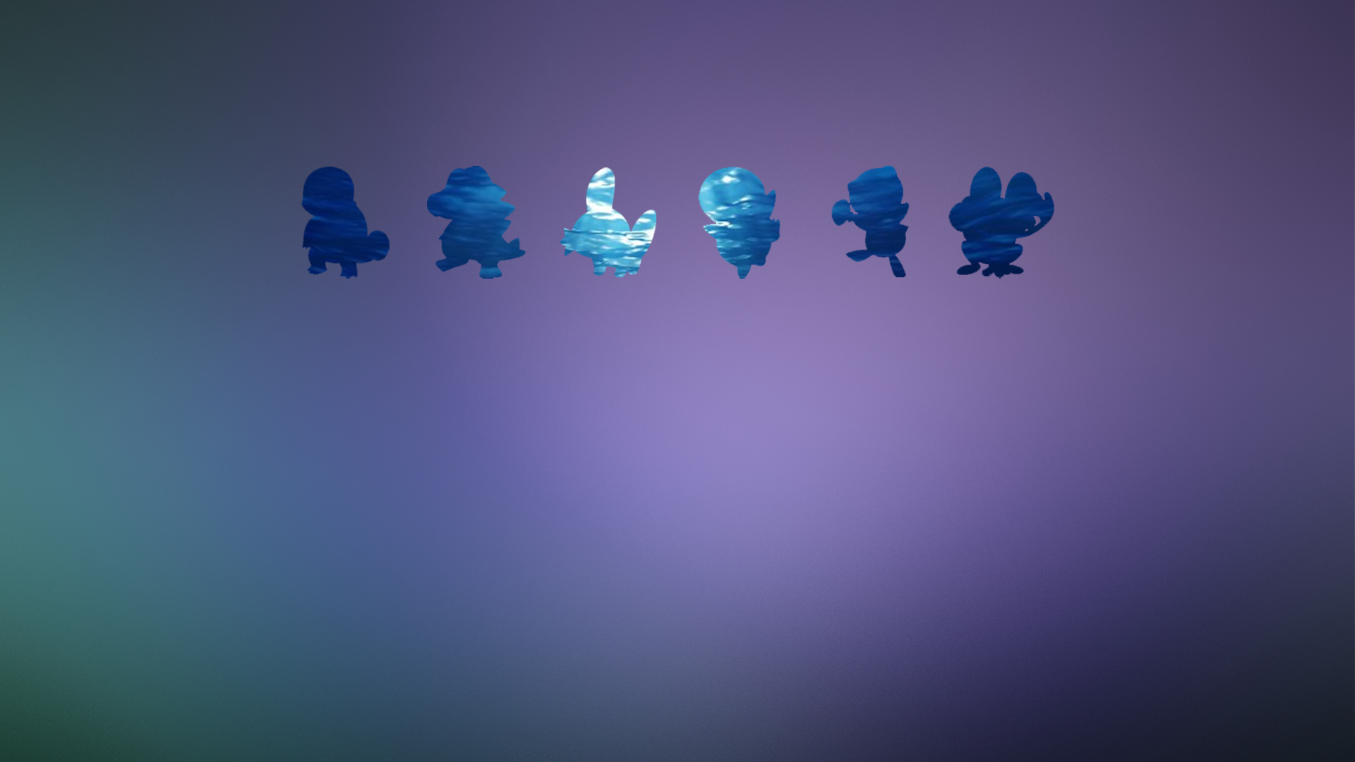 Anime 1920x1080 water anime gradient minimalism Pokémon