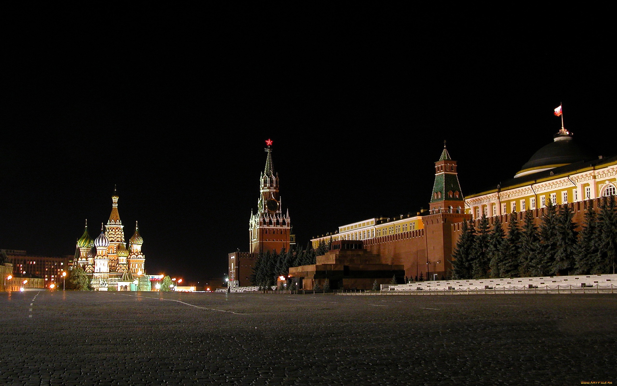 General 2560x1600 Moscow Kremlin night Russia landmark Saint Basil's Cathedral