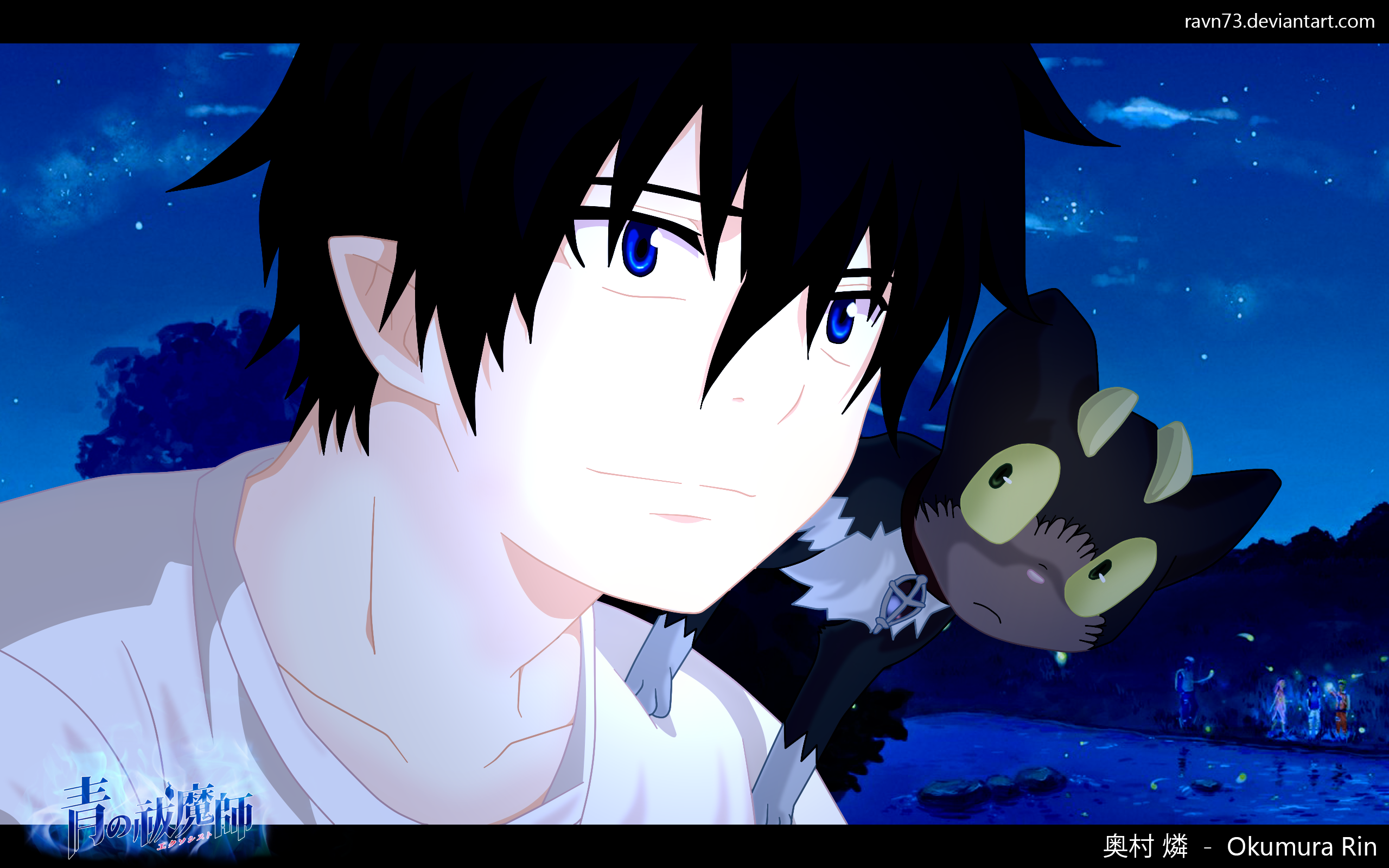 Anime 2560x1600 anime Blue Exorcist Okumura Rin anime boys face blue eyes DeviantArt