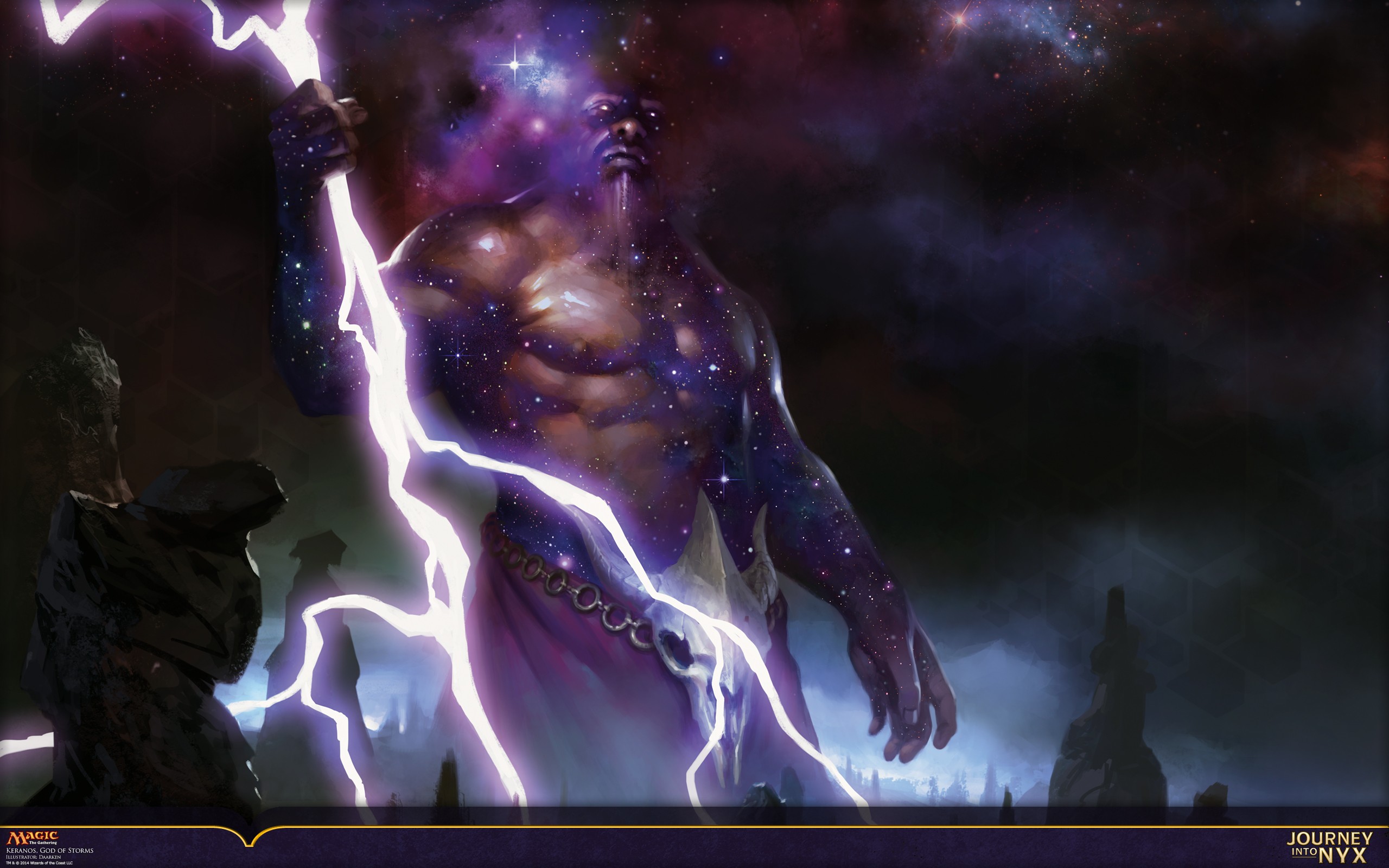 General 2560x1600 Magic: The Gathering titans fantasy art artwork lightning
