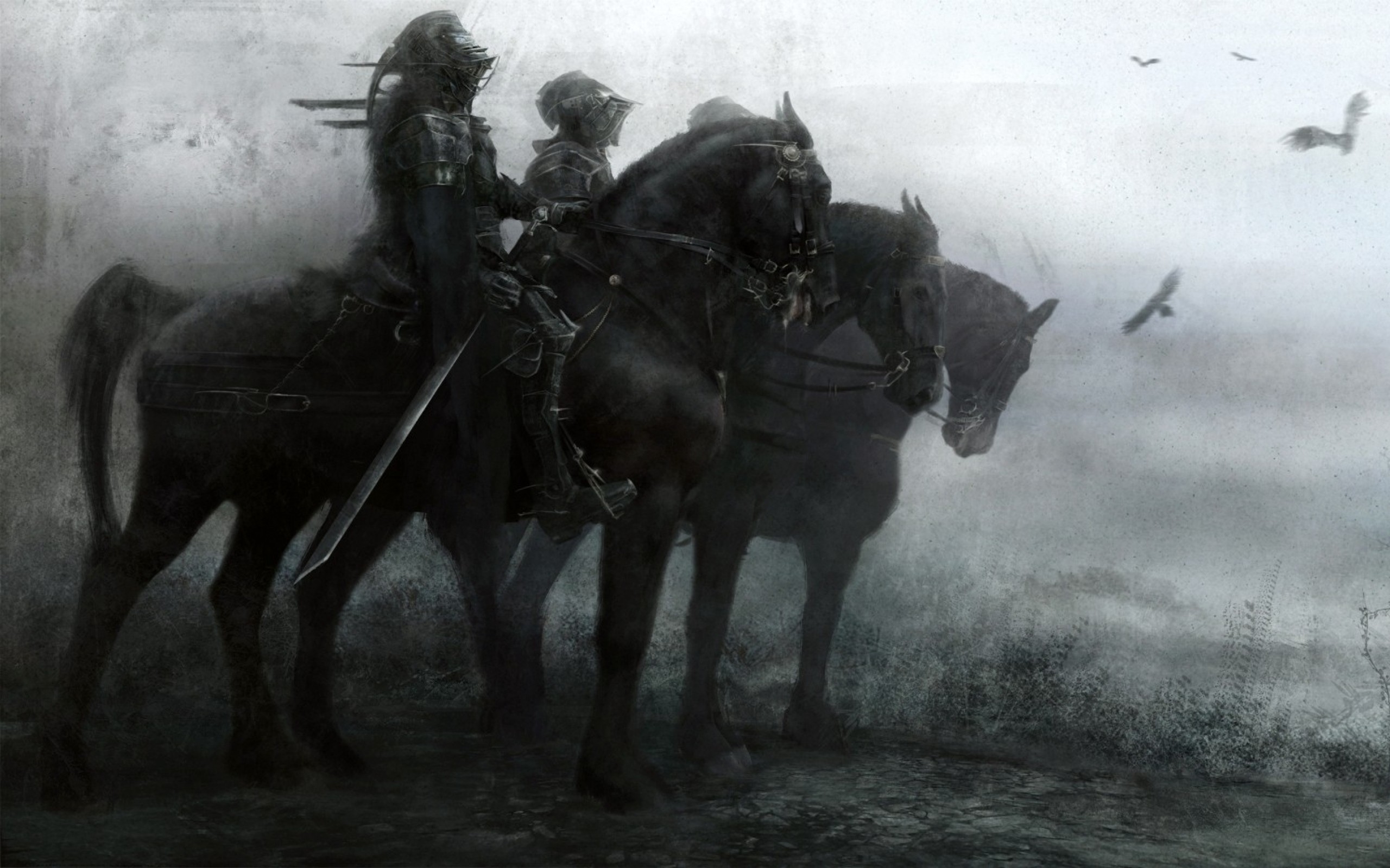 General 2560x1600 knight sword horse dark fantasy artwork fantasy art digital art