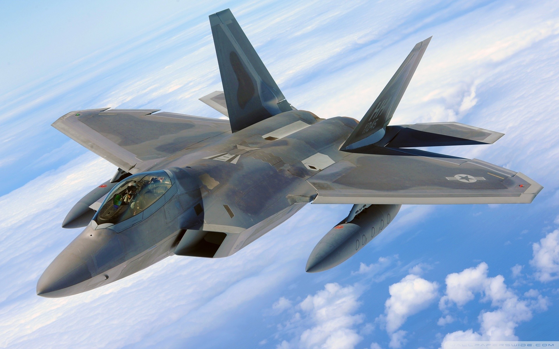 General 1920x1200 military aircraft military vehicle aircraft military vehicle F-22 Raptor American aircraft sky clouds US Air Force flying pilot missiles