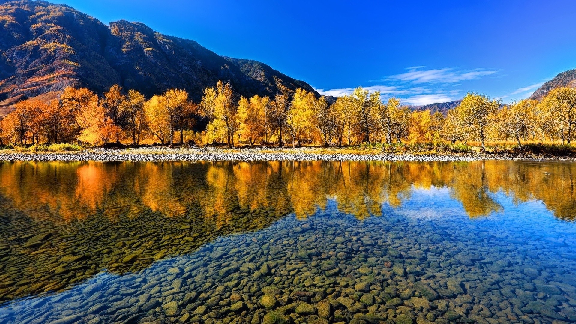 General 1920x1080 landscape fall reflection Altai Mountains mountains nature Mongolia