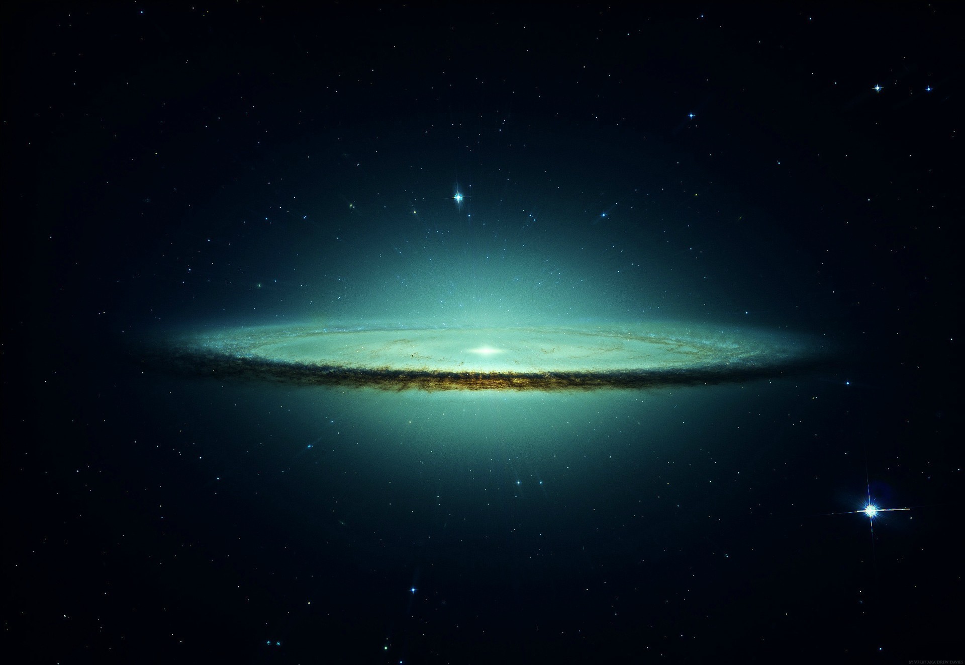 General 1920x1322 space galaxy Sombrero Galaxy space art digital art