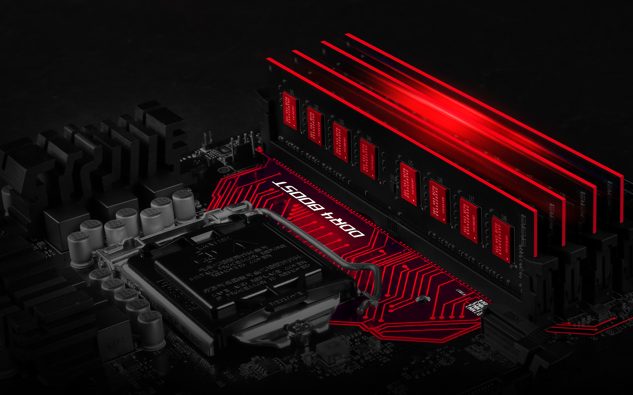 General 2560x1600 PC gaming motherboards MSI computer technology RAM (Computing) hardware red