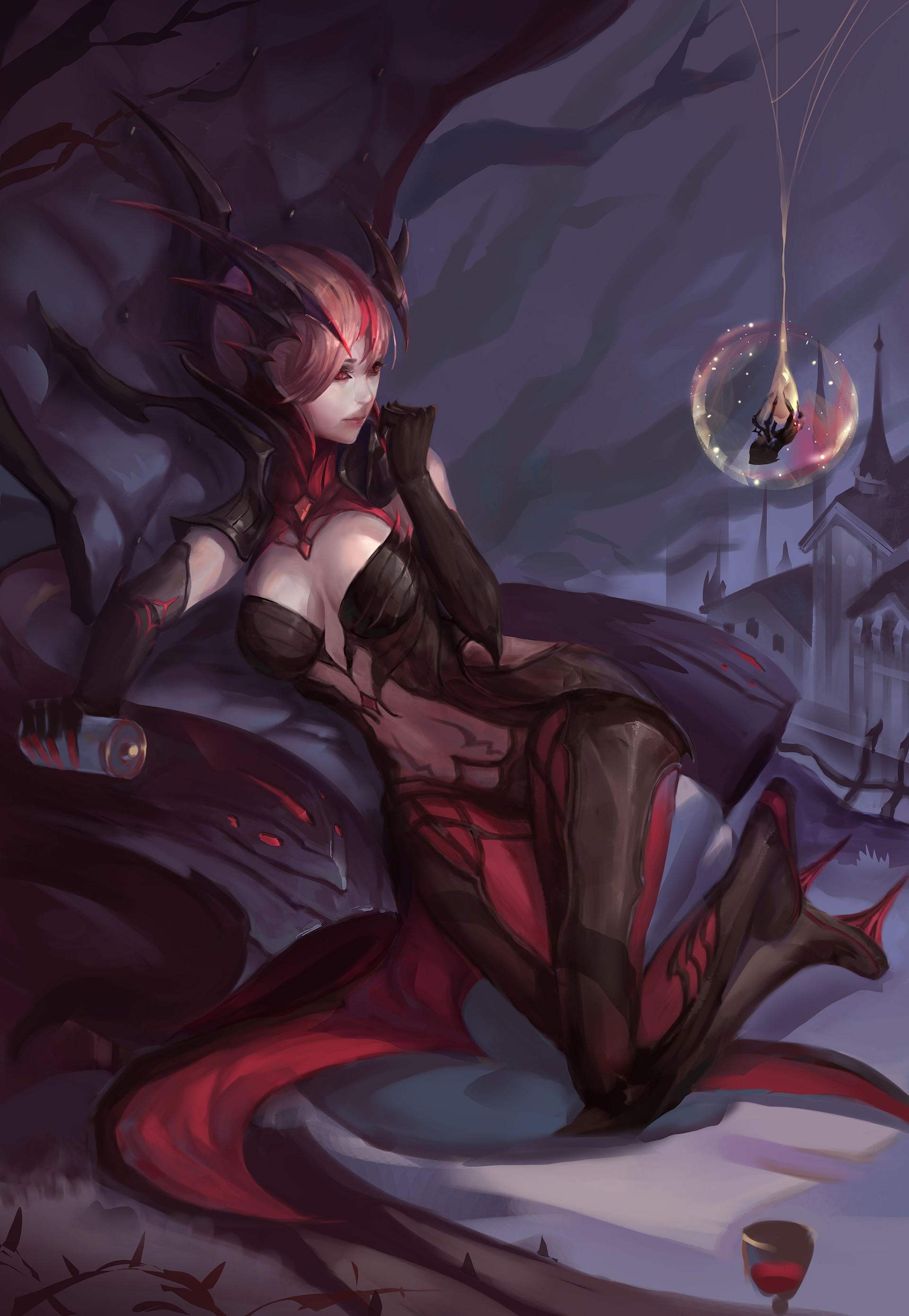 General 1920x2781 League of Legends Elise (character) PC gaming fantasy girl boobs Elise (League of Legends) video game art video game girls