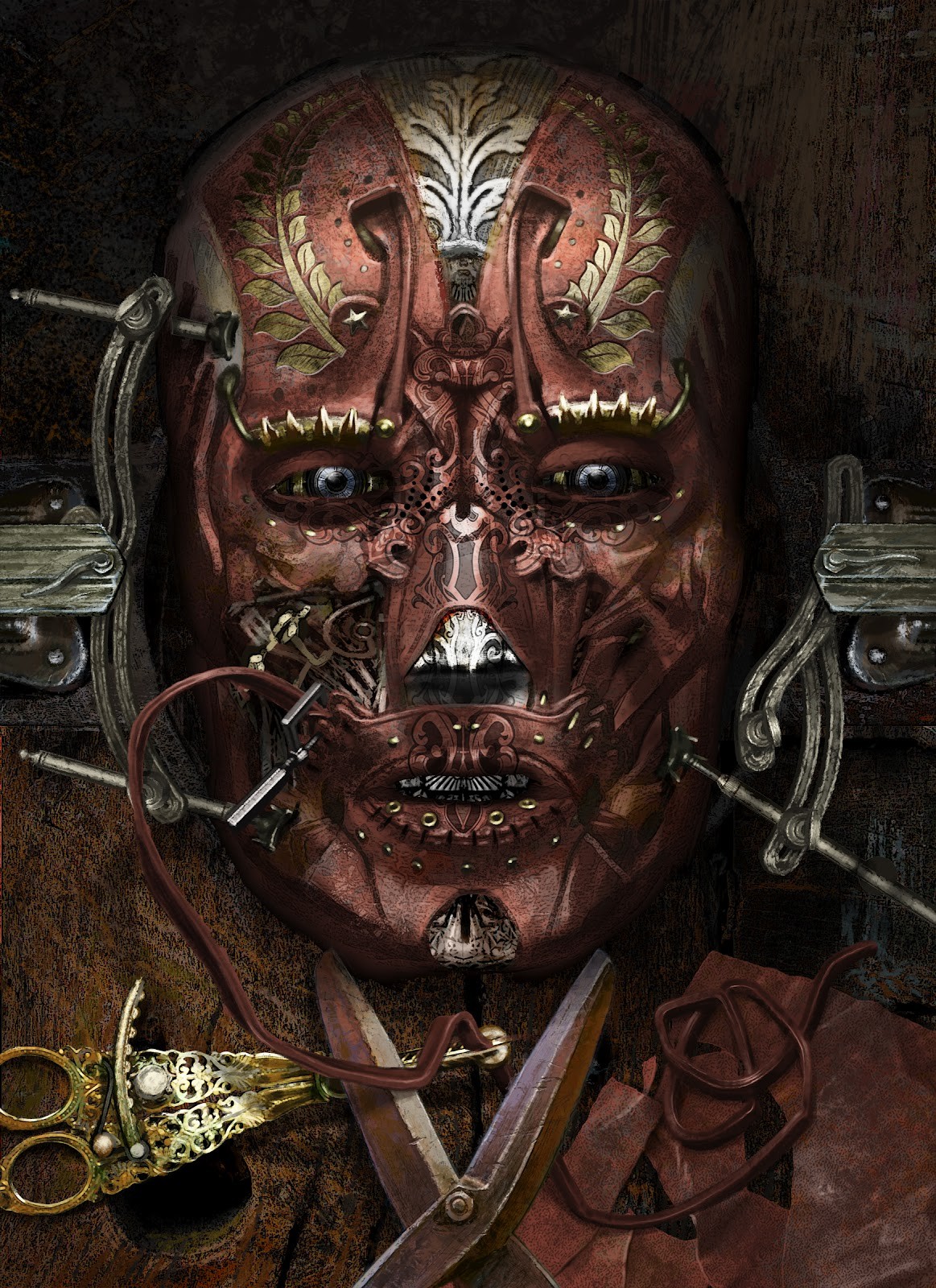 General 1163x1600 Kevin Mowrer Frankenstein horror creature artwork face