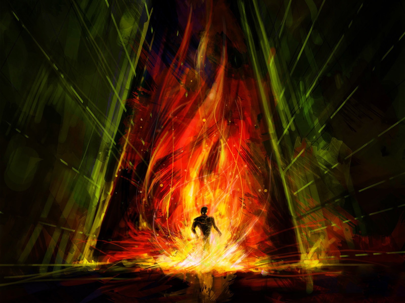 General 1600x1200 fire digital art artwork burning