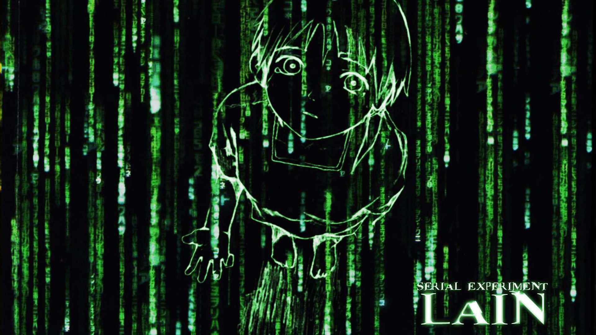 Anime 1920x1080 Matrix anime anime boys Lain Iwakura Serial Experiments Lain