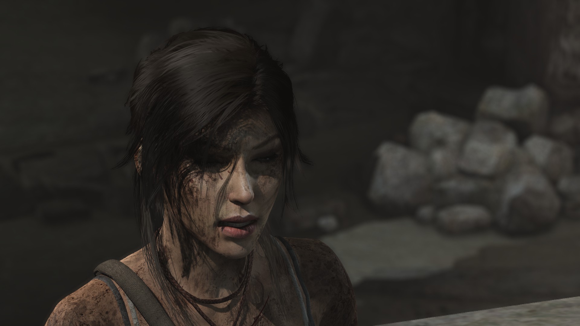 General 1920x1080 Tomb Raider women video games brunette video game girls PC gaming dirt screen shot Lara Croft (Tomb Raider)