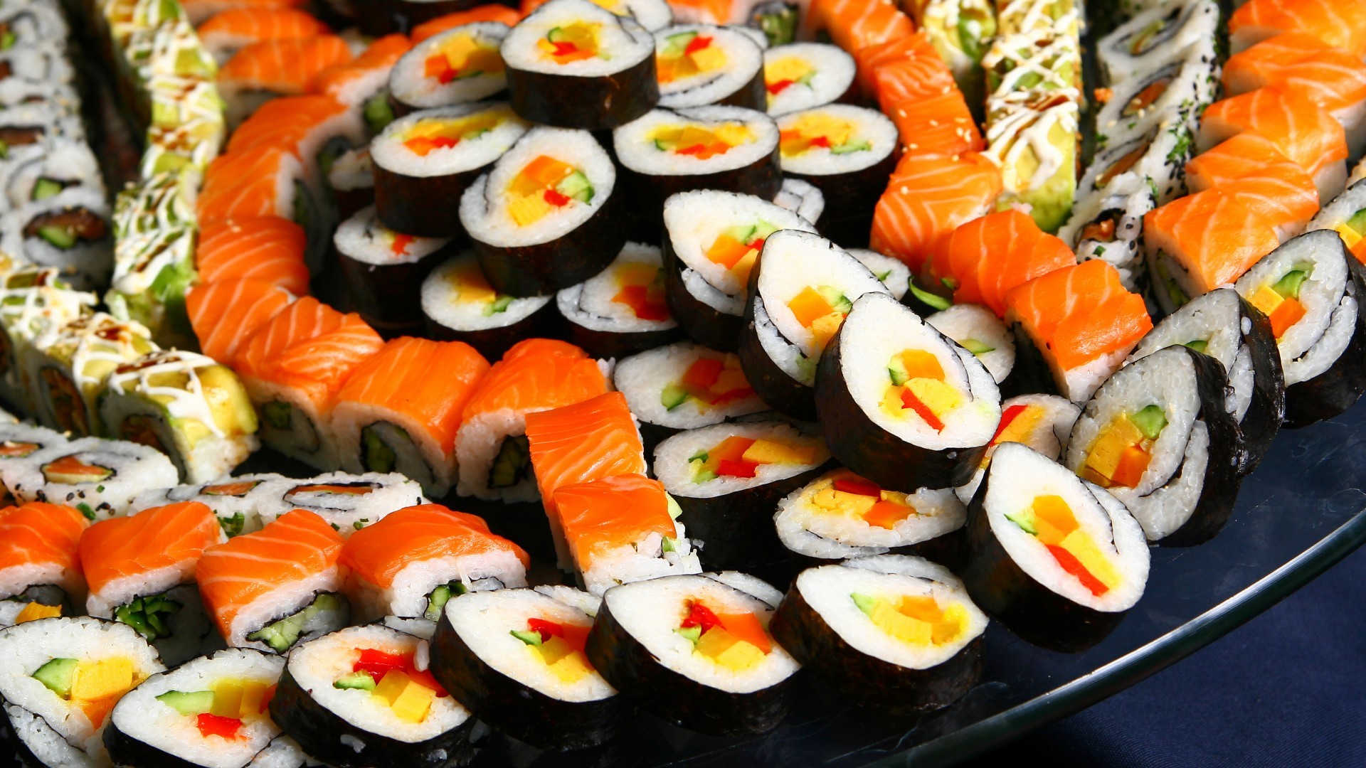 General 1920x1080 sushi food Traditional Foods seafood