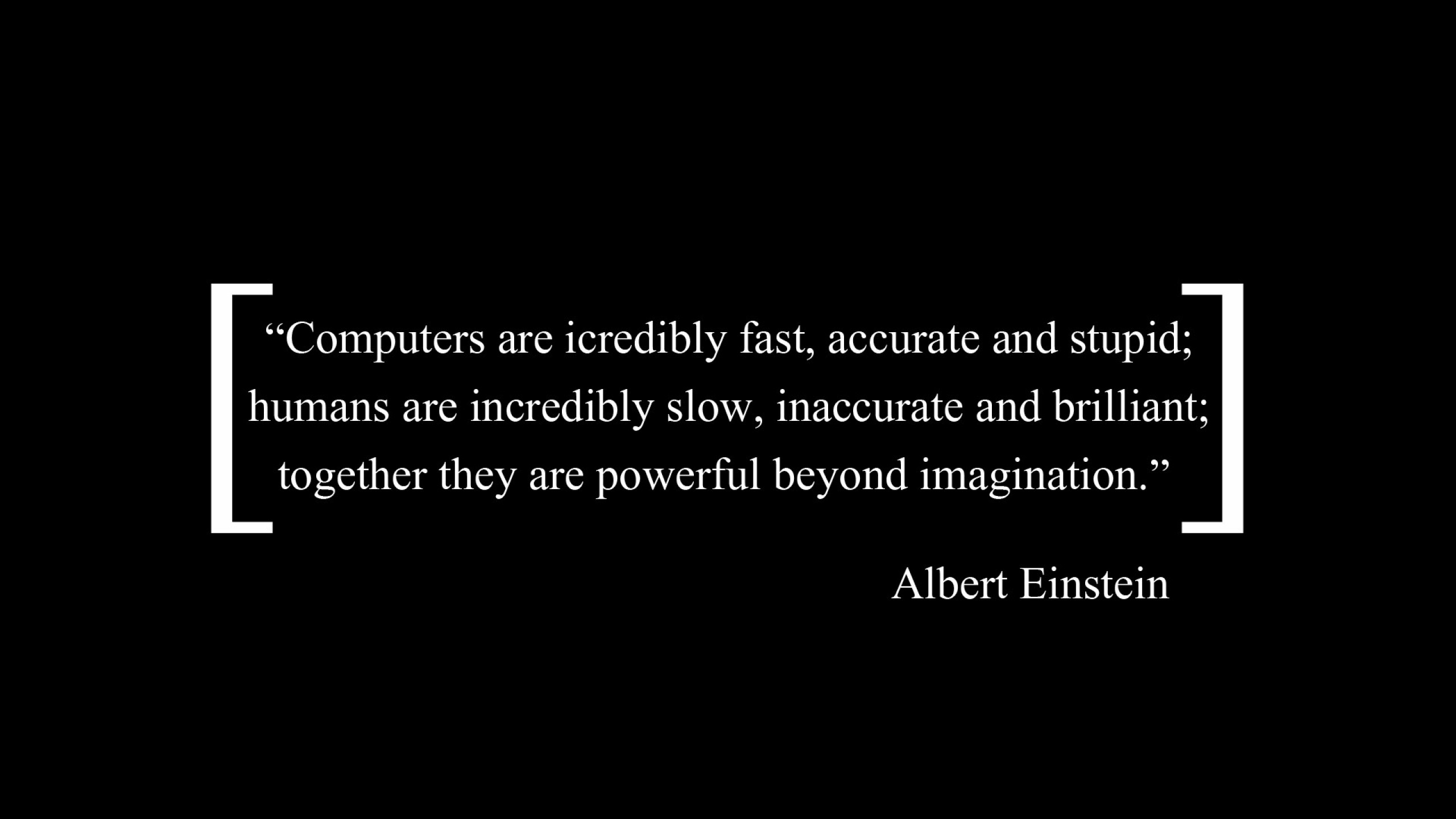 General 2560x1440 Albert Einstein typo quote simple background black background