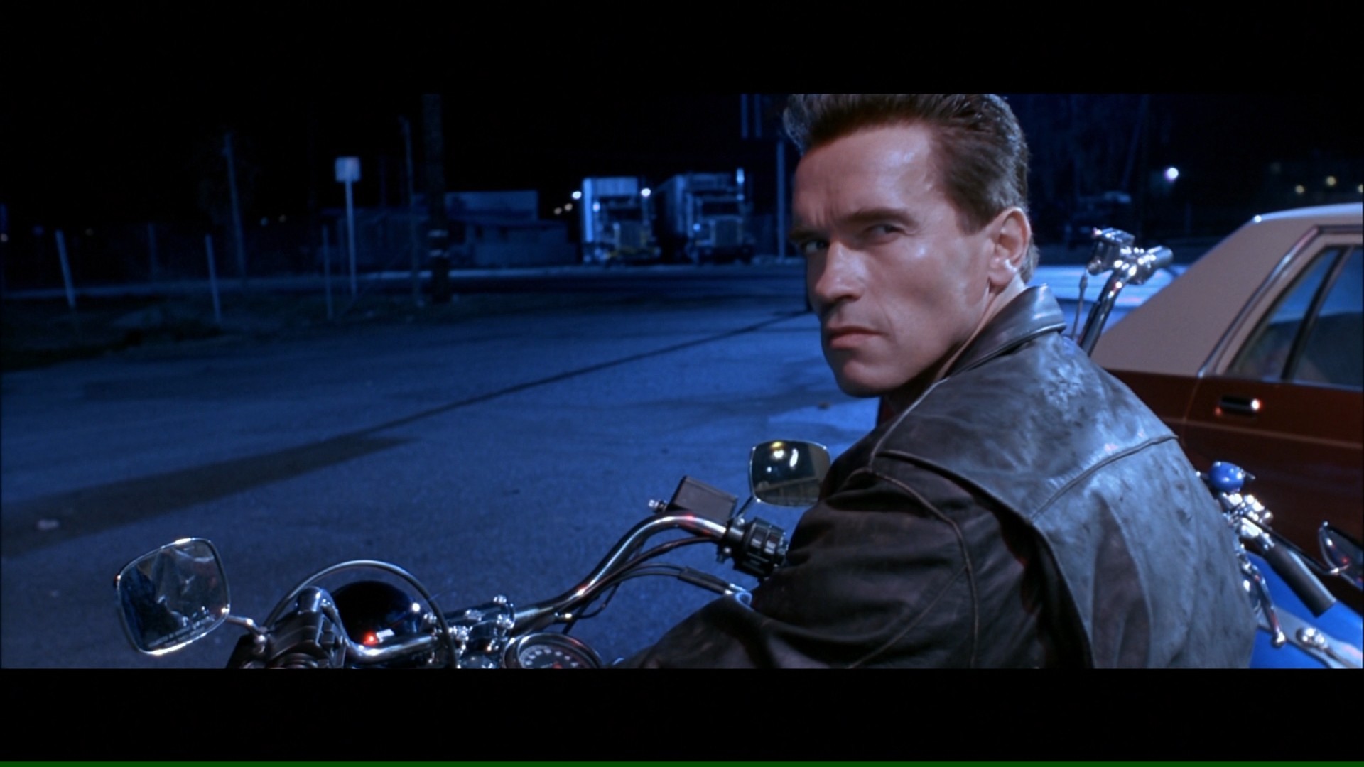People 1920x1080 movies Arnold Schwarzenegger Terminator 2 cyborg motorcycle science fiction men film stills