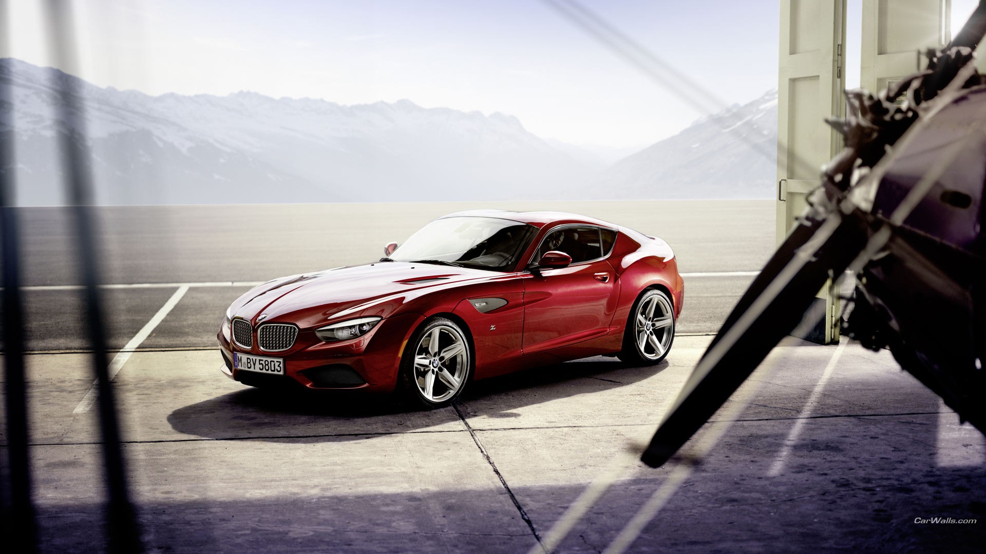 General 1920x1080 car BMW red cars coupe BMW Z4 Zagato vehicle German cars