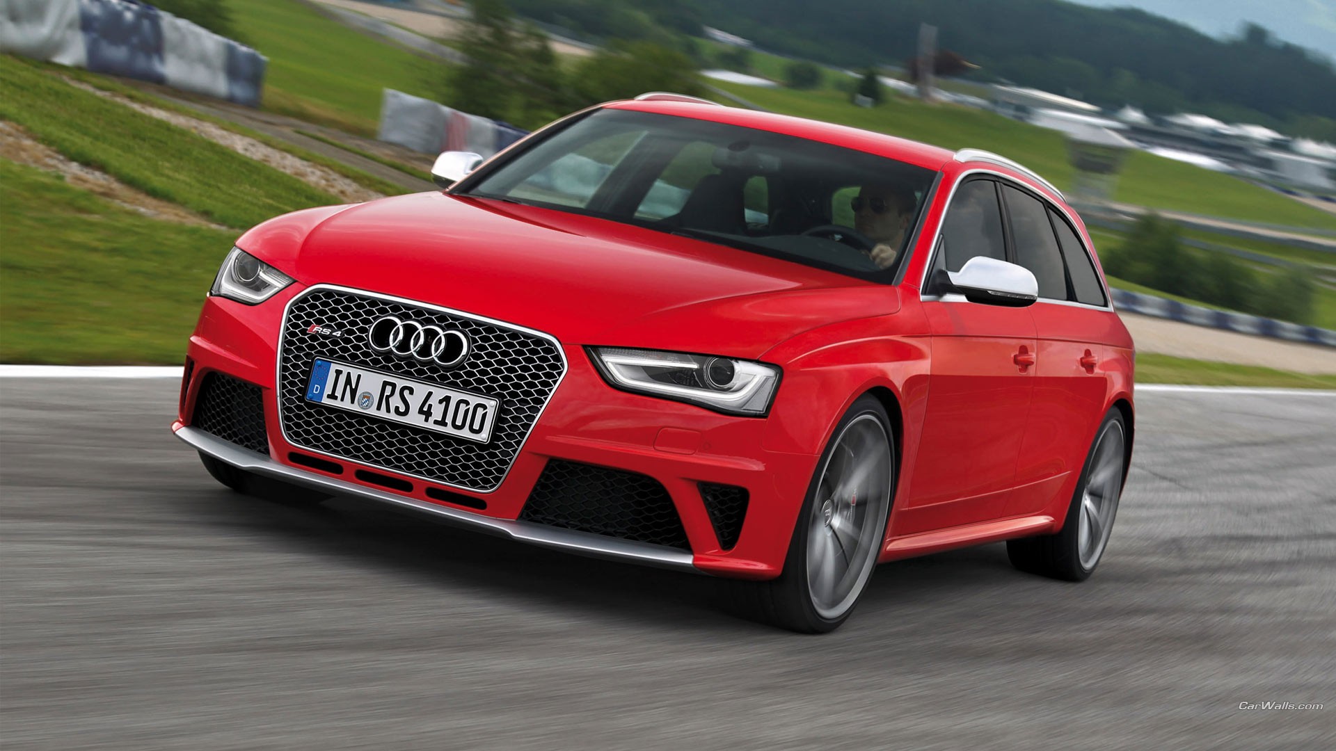 General 1920x1080 Audi RS4 Audi red cars vehicle car German cars station wagon Volkswagen Group