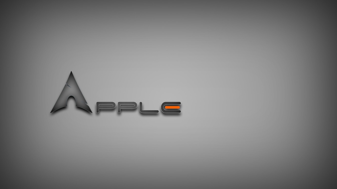 General 1366x768 Apple Inc. selective coloring simple background typography gray background Arch Linux