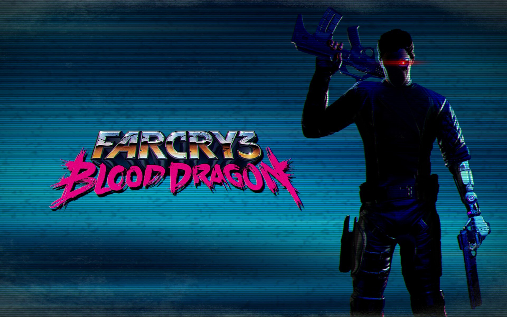 General 1920x1200 cyberpunk video games Far Cry 3 Far Cry Far Cry 3: Blood Dragon 2013 (Year) video game art glowing eyes weapon