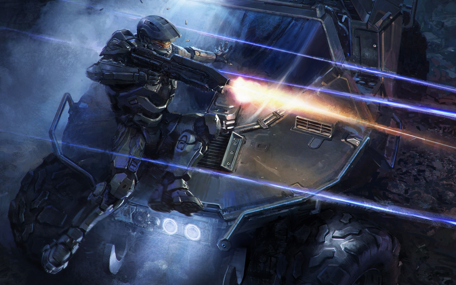 General 1920x1200 video games science fiction PC gaming video game art battle weapon Master Chief (Halo) futuristic armor video game characters Halo 4