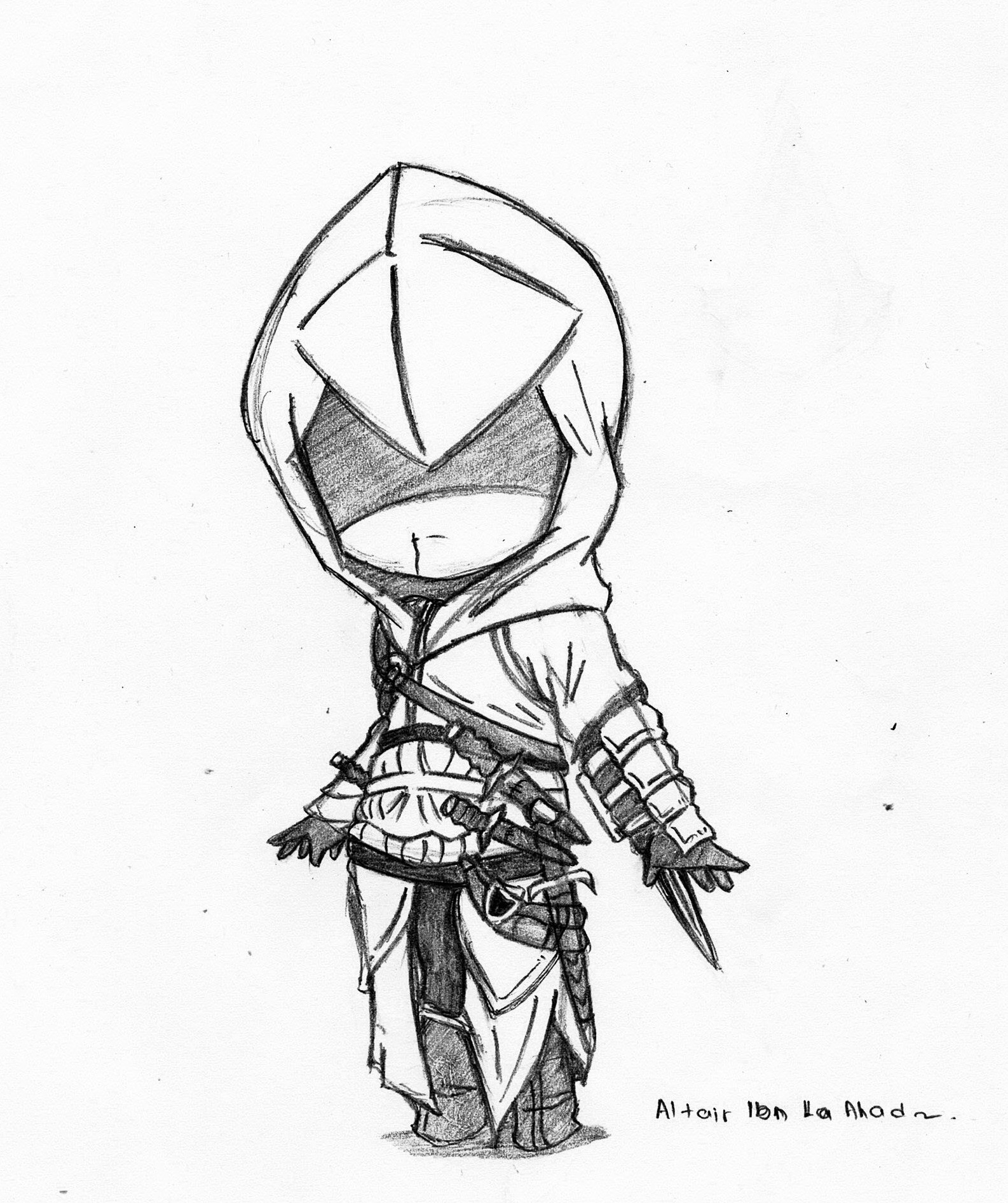General 1586x1893 Assassin's Creed drawing fan art video games video game art monochrome PC gaming white background simple background