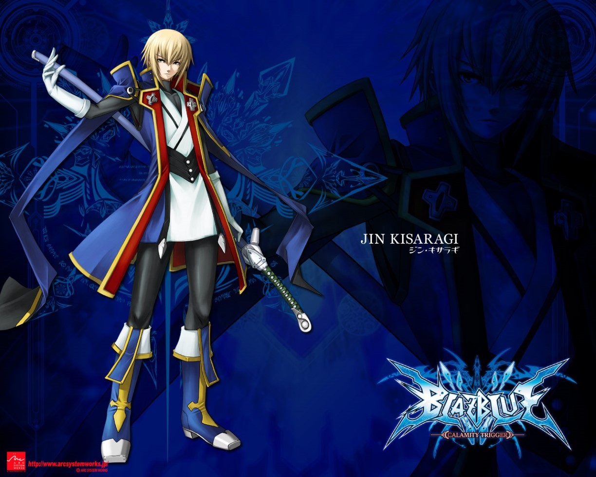 Anime 1224x979 anime video games blue background anime boys Blazblue video game warriors video game art