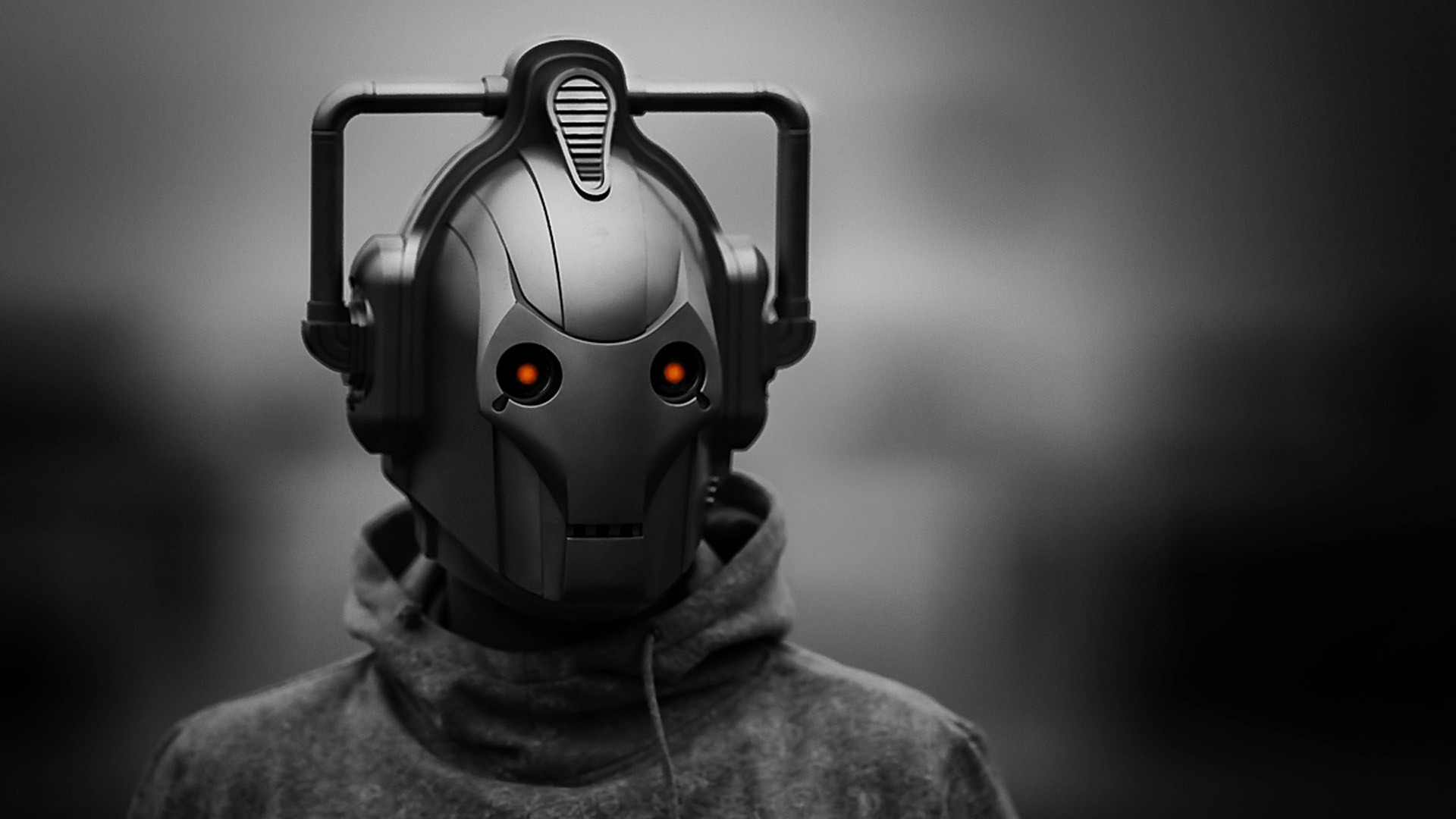 General 1920x1080 Doctor Who Cybermen science fiction red eyes selective coloring TV series