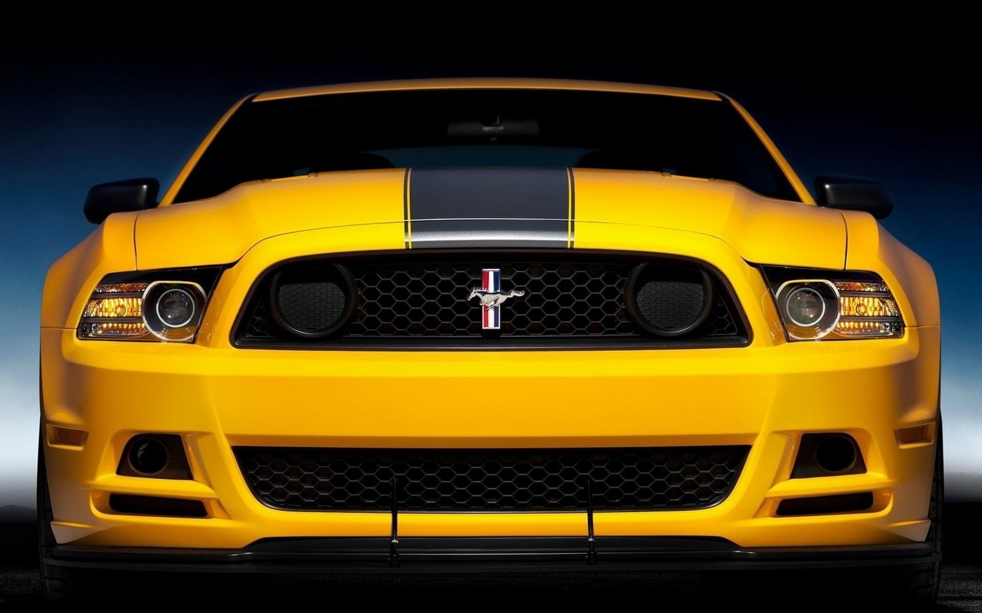 General 1920x1200 car Ford Mustang vehicle Ford yellow cars Ford Mustang S-197 II frontal view