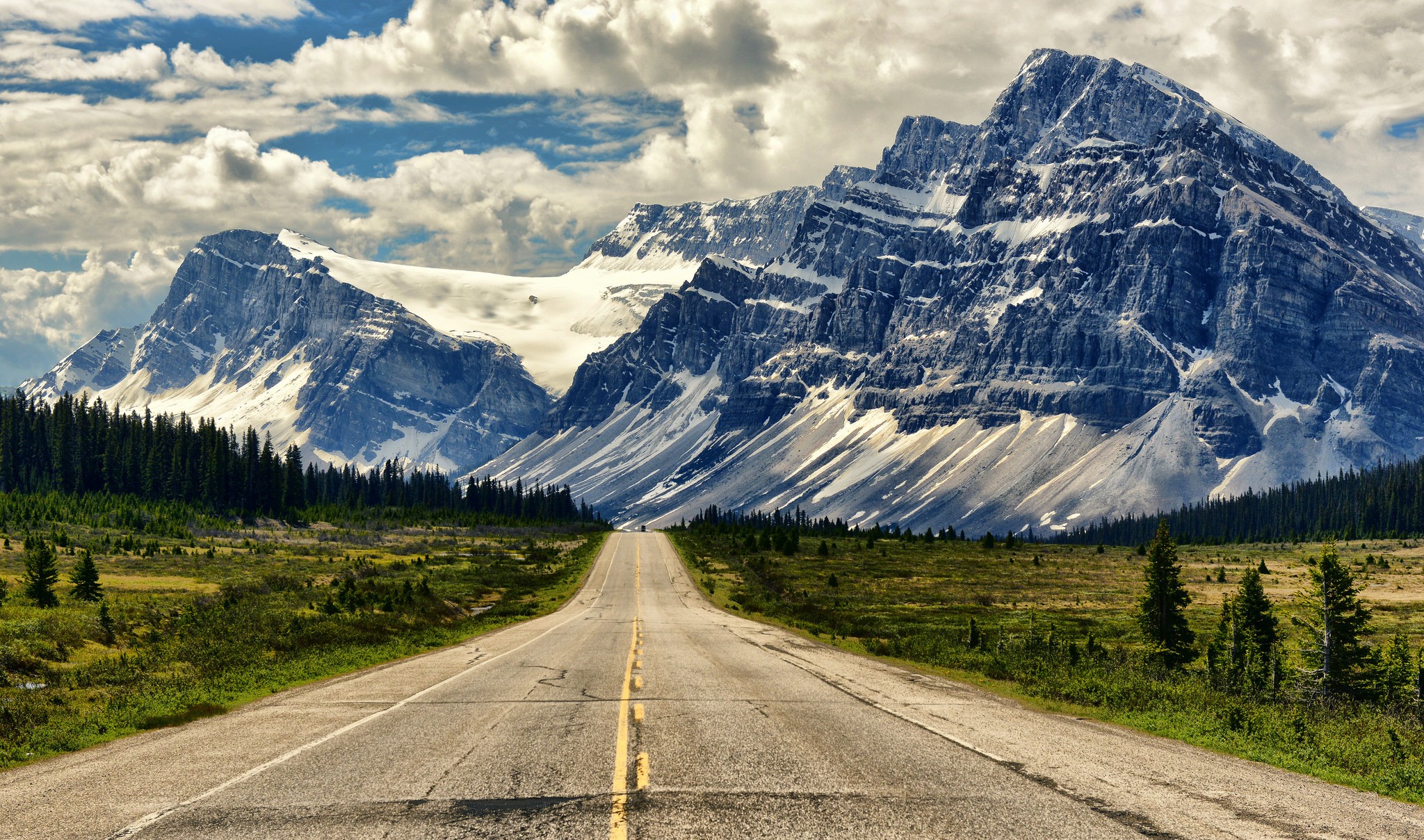 General 2048x1209 road mountains landscape nature snowy mountain Banff National Park Canada asphalt