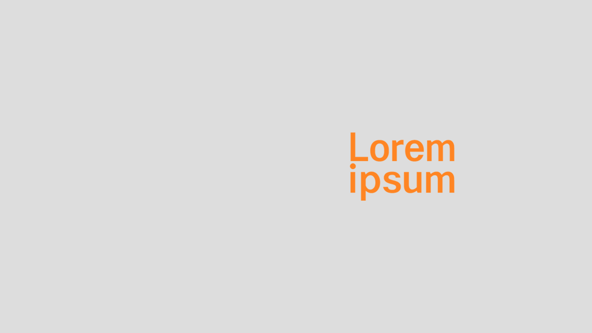 General 1920x1080 Lorem ipsum minimalism typography simple background digital art gray orange