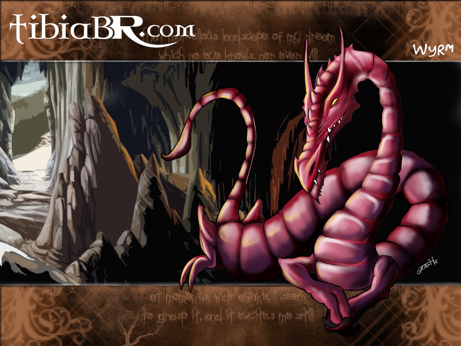 General 1600x1200 Tibia PC gaming RPG dragon creature digital art