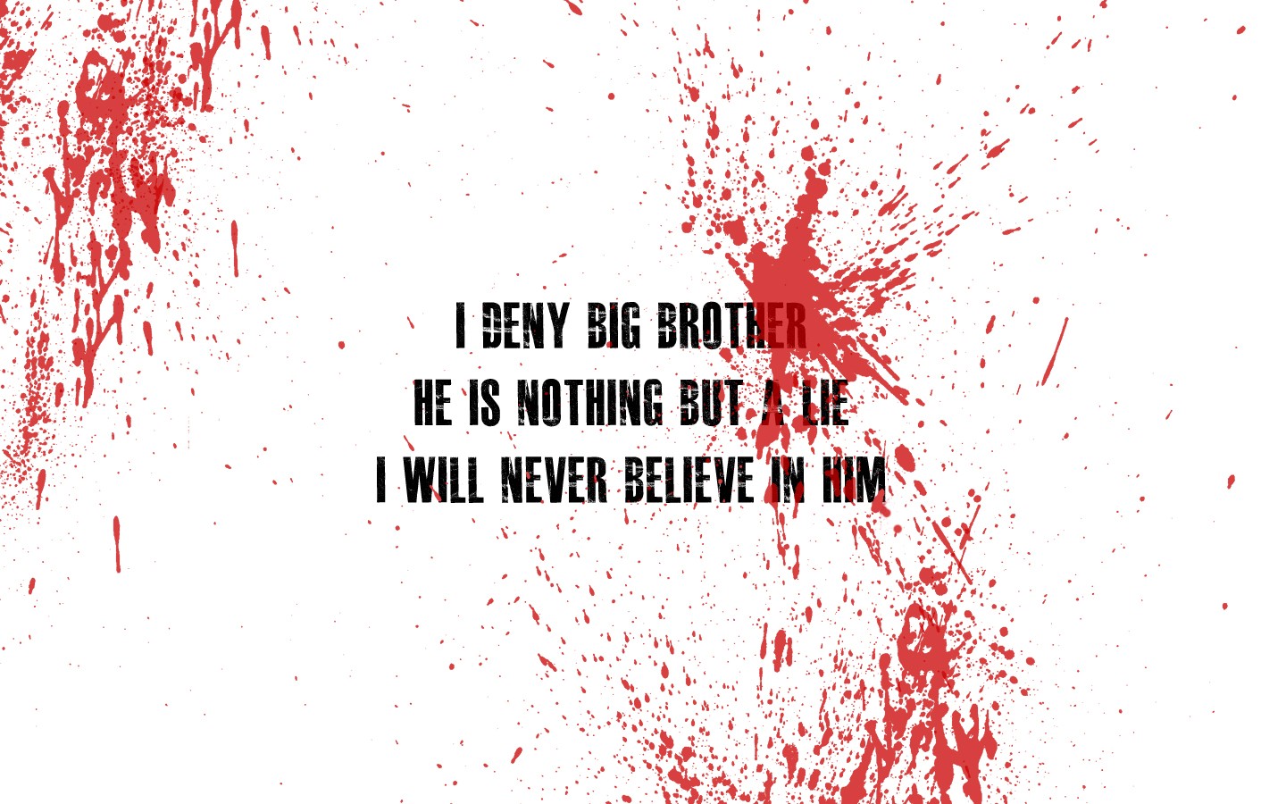 General 1440x900 text quote 1984 blood spatter blood white background minimalism