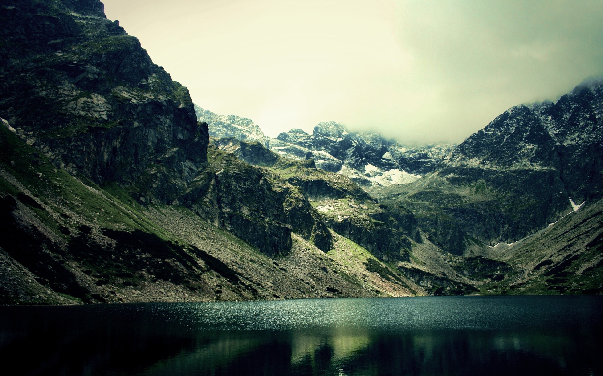 General 2560x1600 mountains frost lake overcast landscape nature