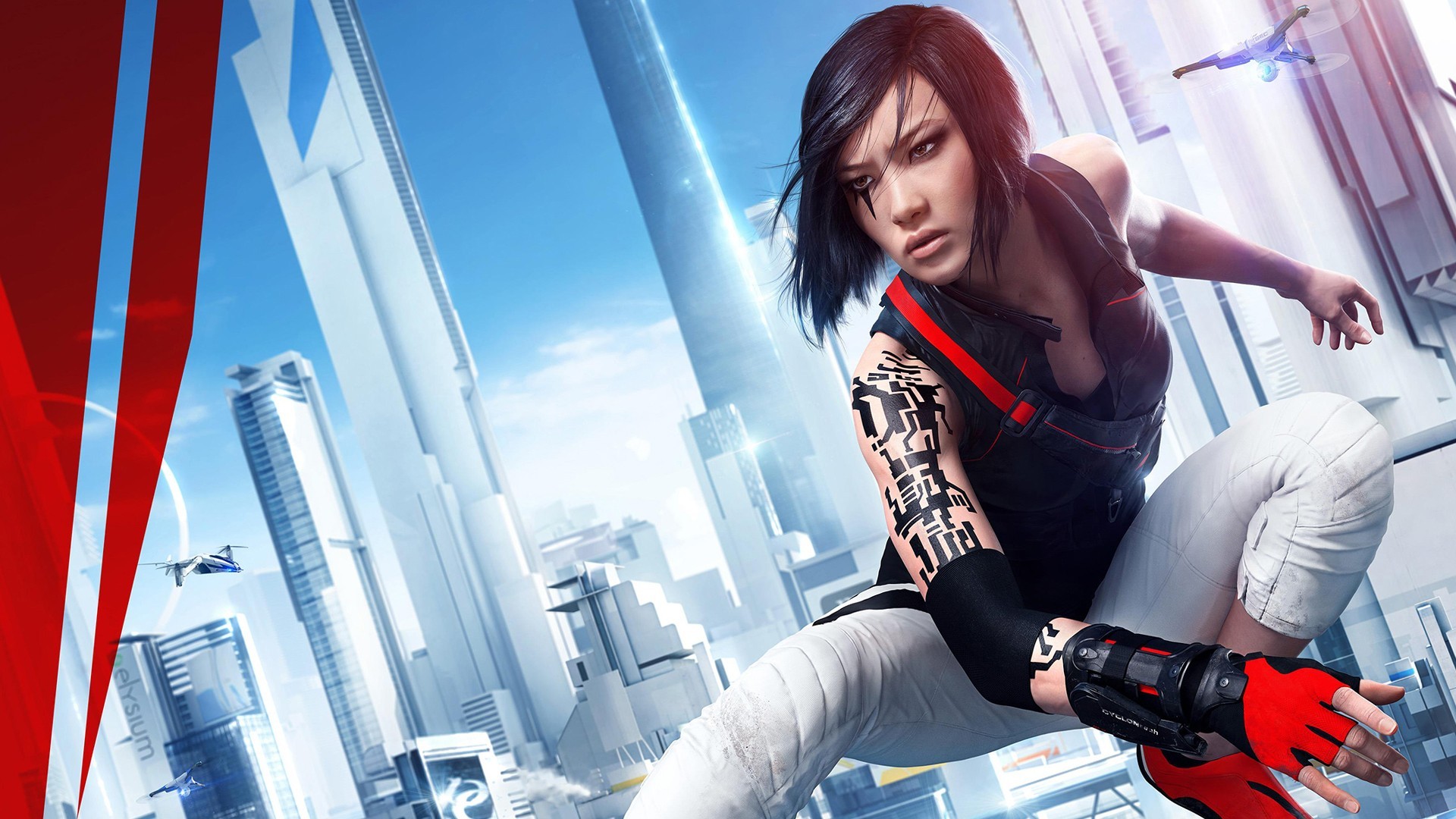 General 1920x1080 video games Mirror's Edge Mirror's Edge Catalyst Faith Connors dice Electronic Arts PC gaming dark hair video game art video game girls looking into the distance