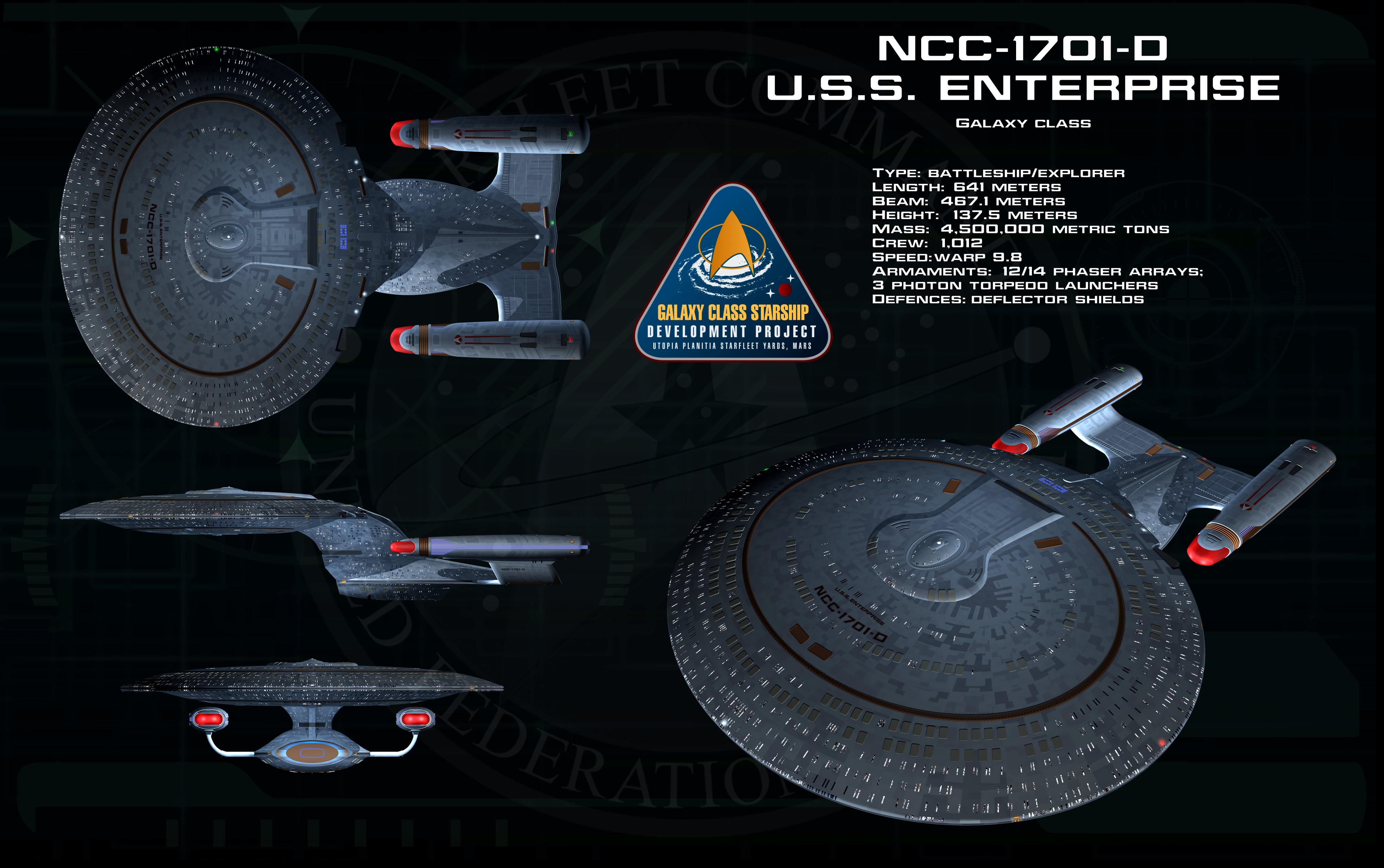 General 4025x2525 Star Trek infographics science fiction Star Trek Ships NCC-1701 Enterprise D vehicle TV series Star Trek: TNG star trek: the next generation spaceship