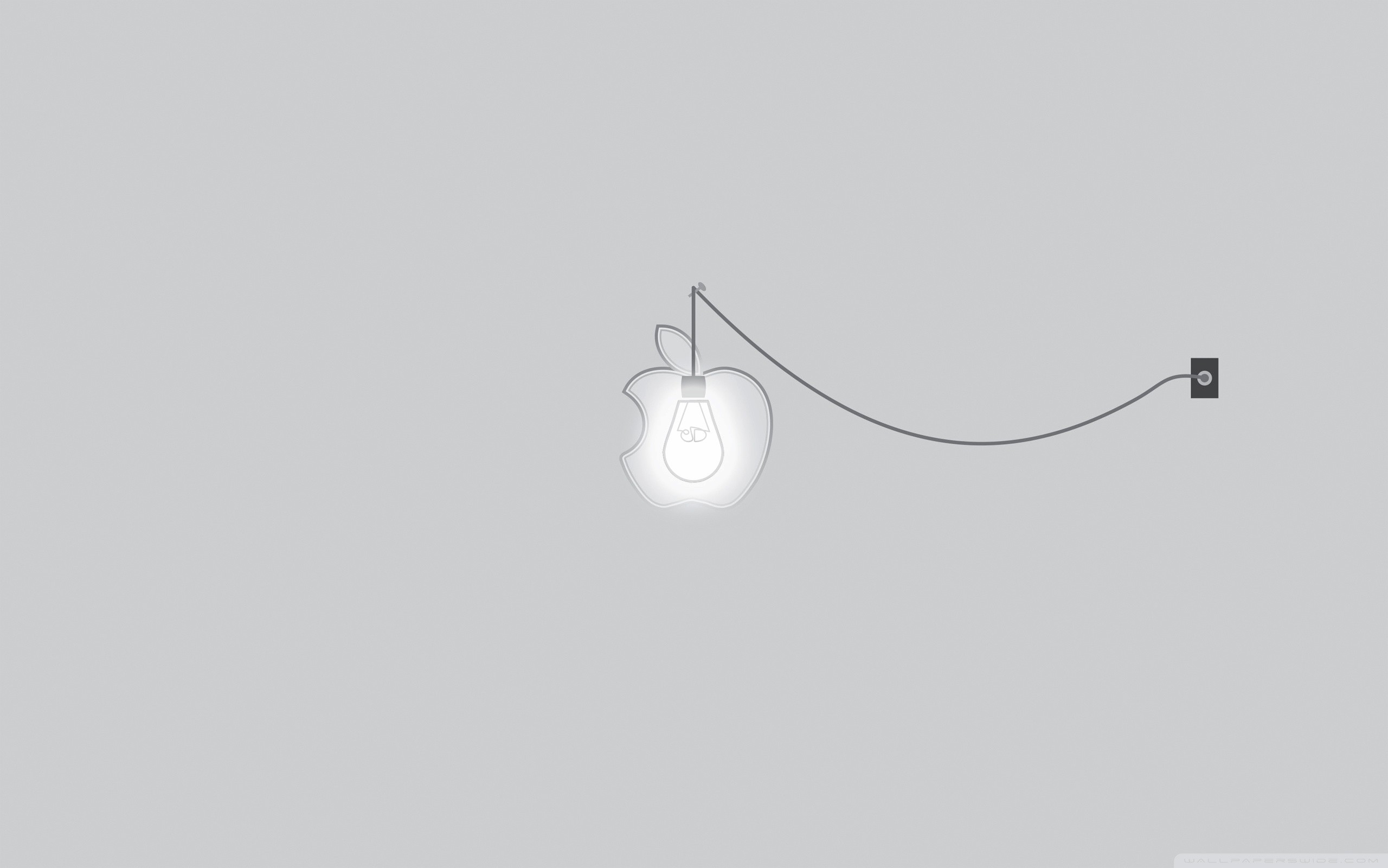 General 2560x1600 Apple Inc. light bulb minimalism simple background logo