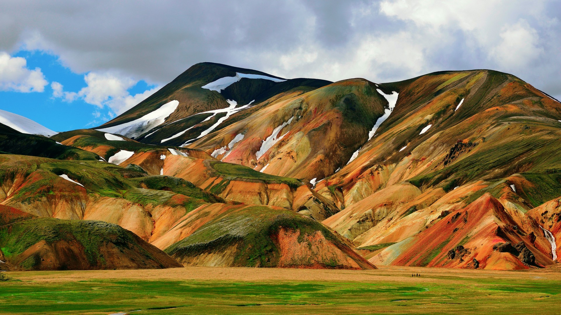 General 1920x1080 nature landscape mountains Iceland snow field hills vibrant snowy mountain nordic landscapes