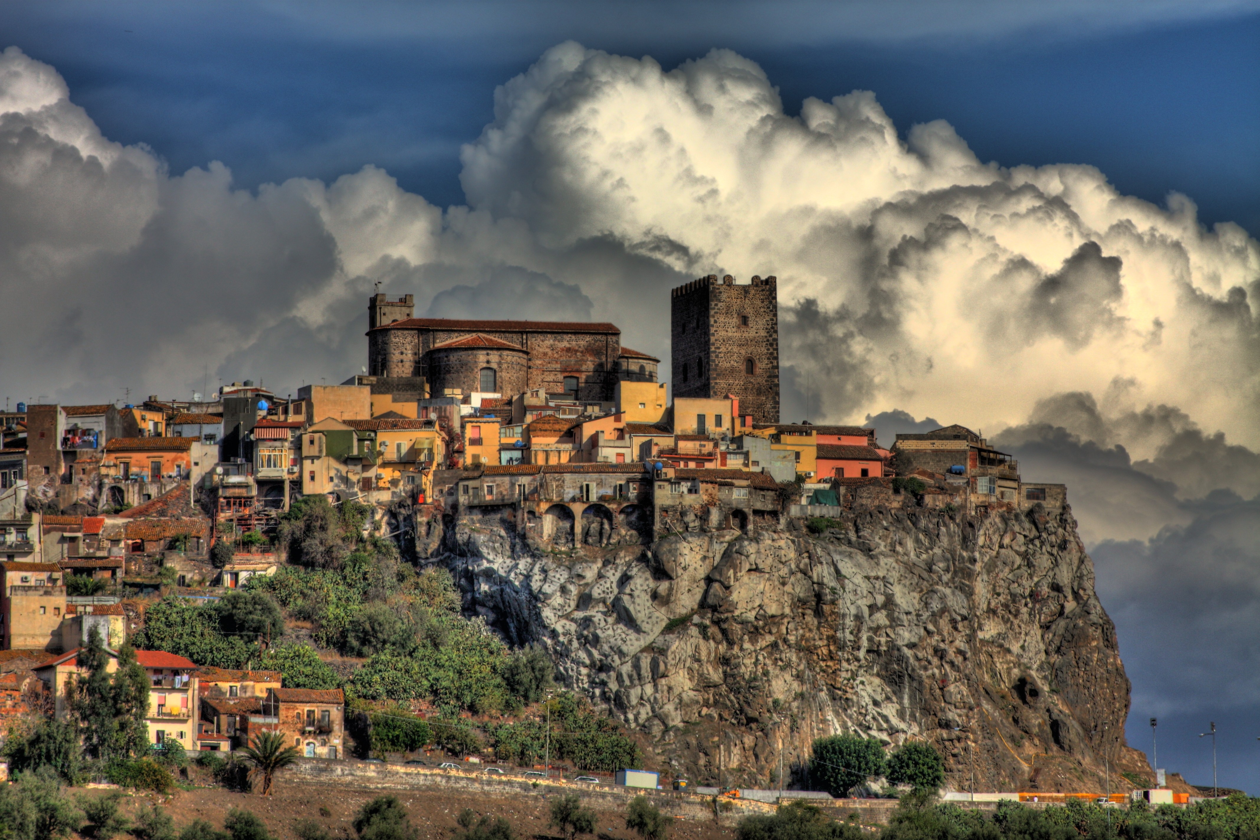 General 4272x2848 Italy HDR town monastery sky outdoors clouds
