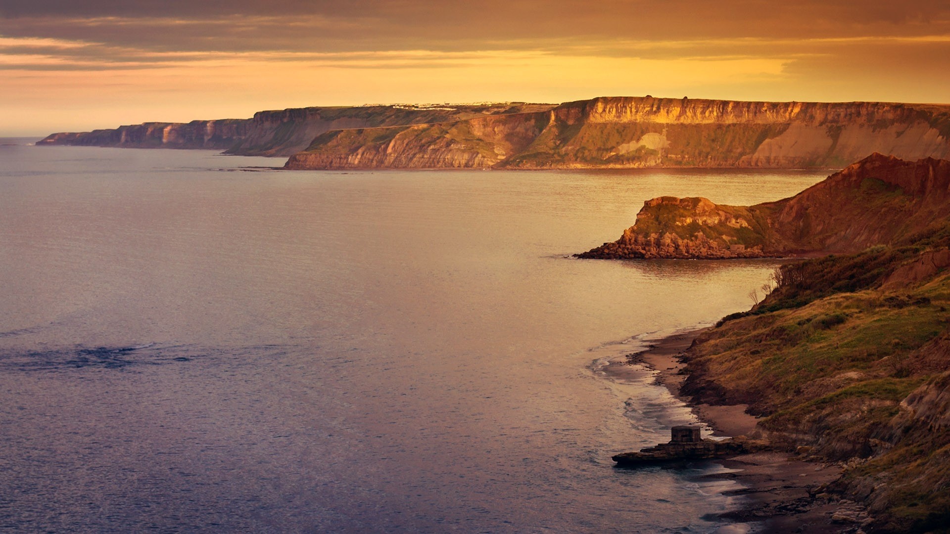 General 1920x1080 landscape nature coast cliff sea dusk