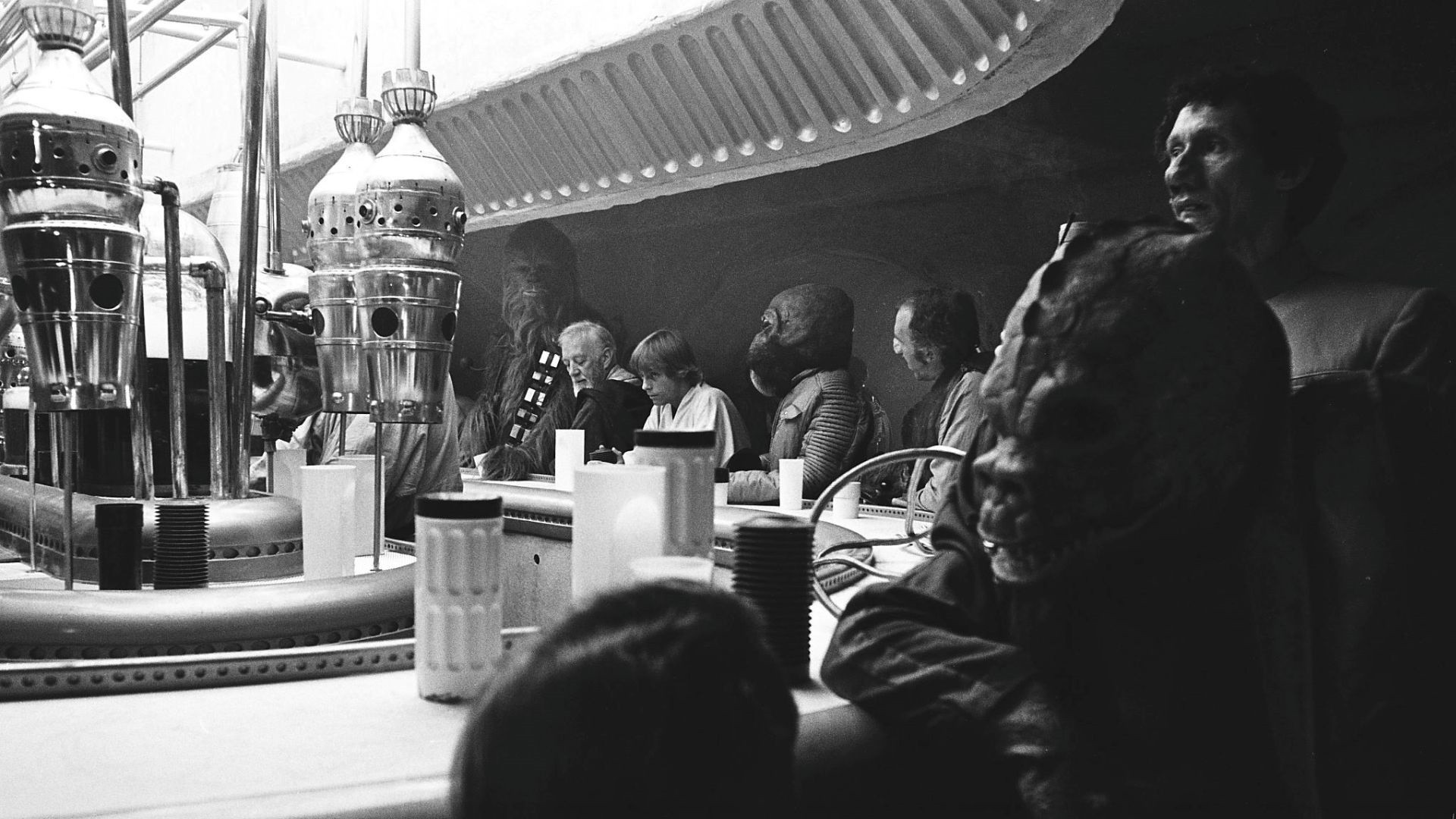 General 1920x1080 Star Wars movies Chewbacca Mark Hamill monochrome