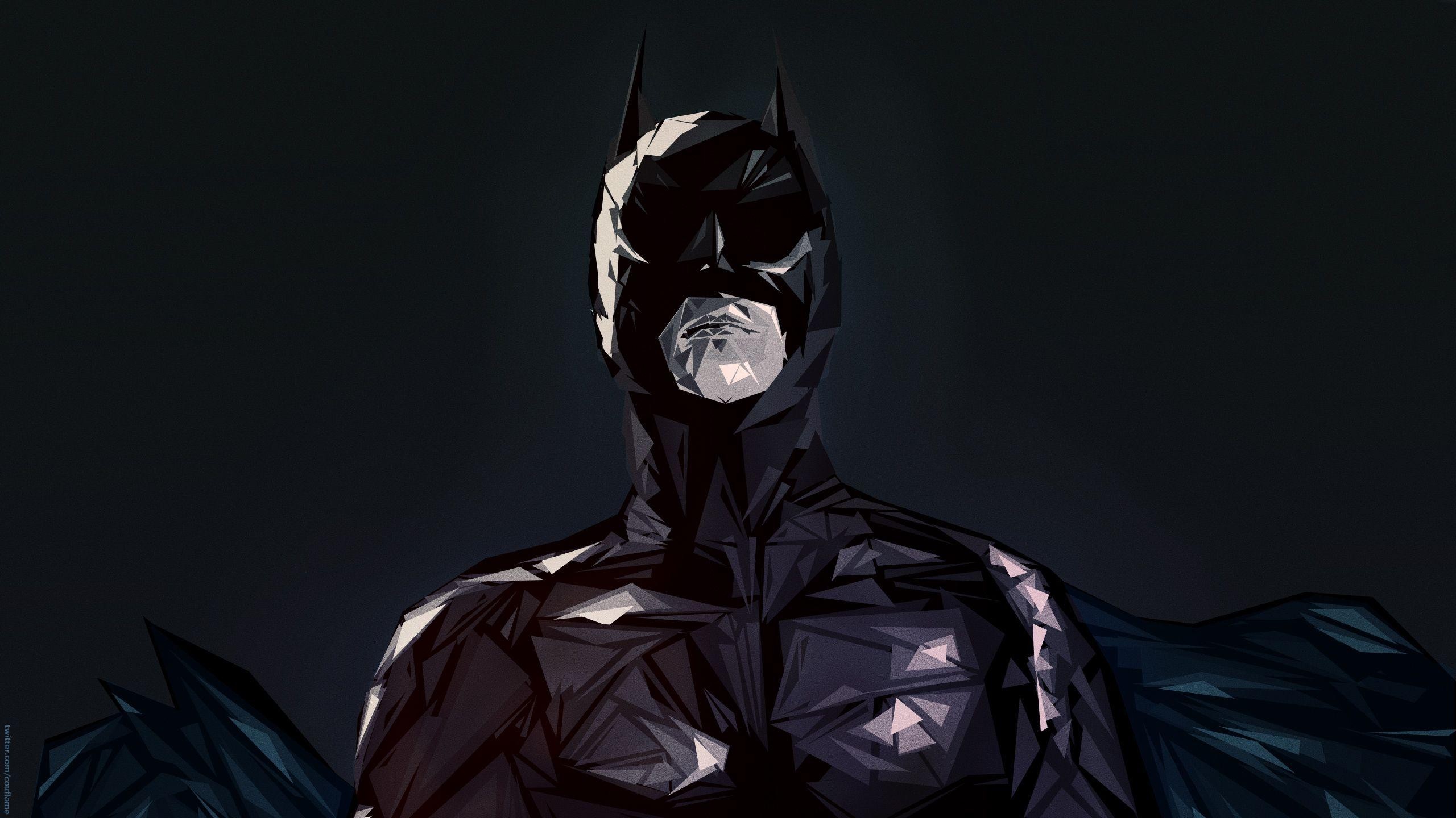 General 2560x1440 Batman digital art artwork simple background