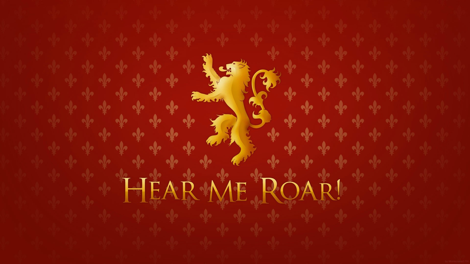 General 1920x1080 Game of Thrones sigils House Lannister TV series red background simple background