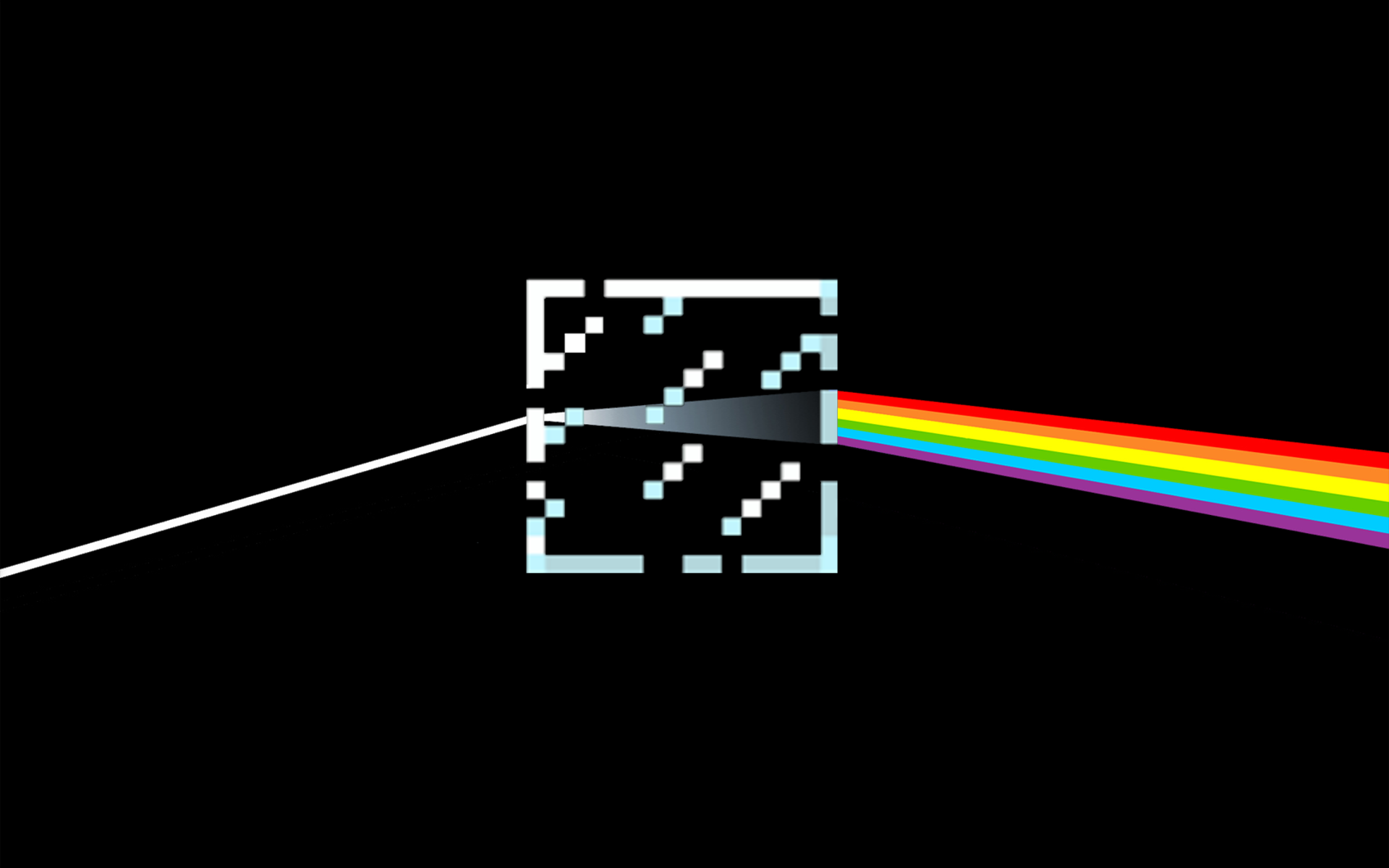 General 1920x1200 Minecraft Pink Floyd minimalism video games music digital art simple background PC gaming