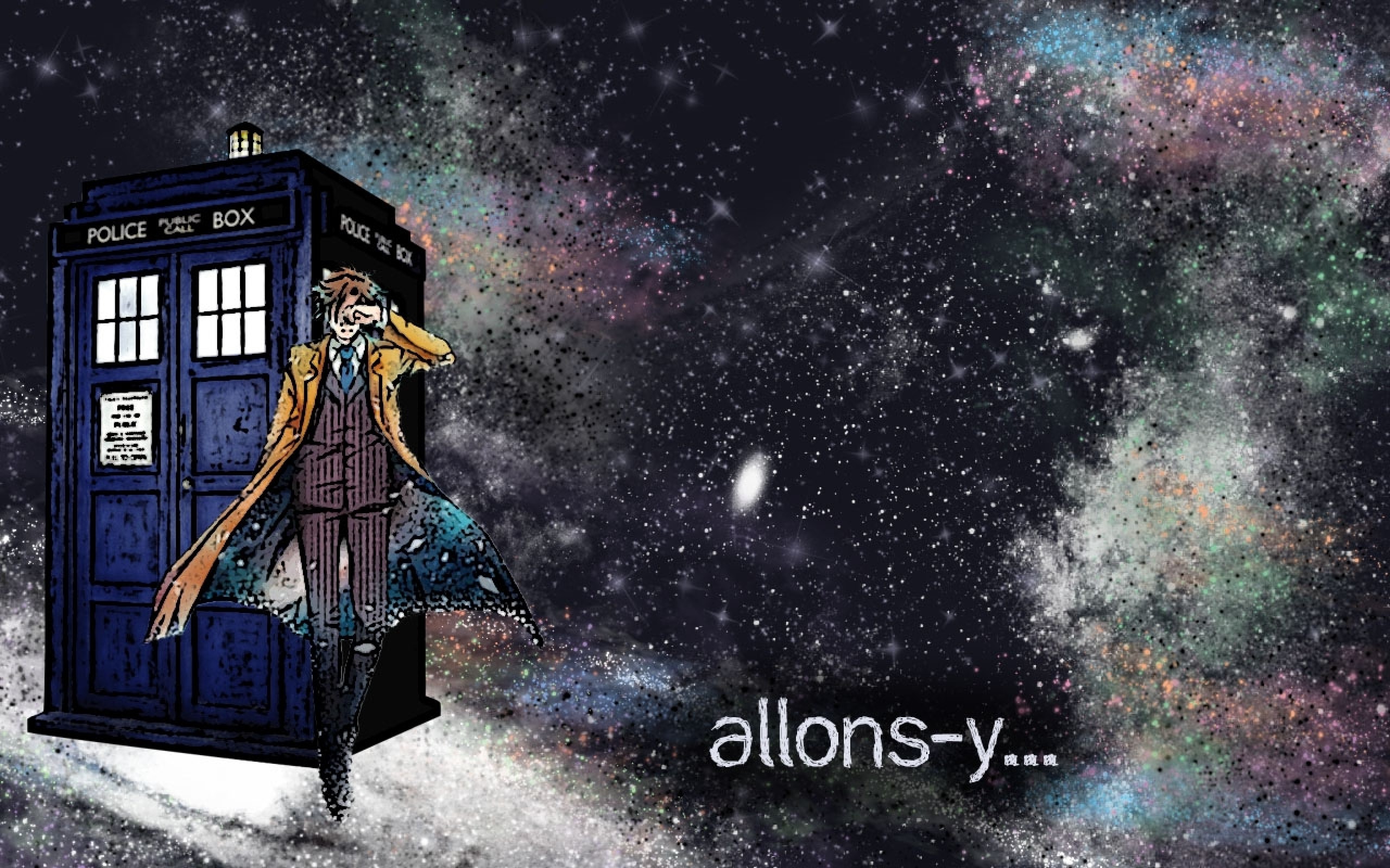 General 2560x1600 Doctor Who The Doctor TARDIS Tenth Doctor science fiction TV series digital art text