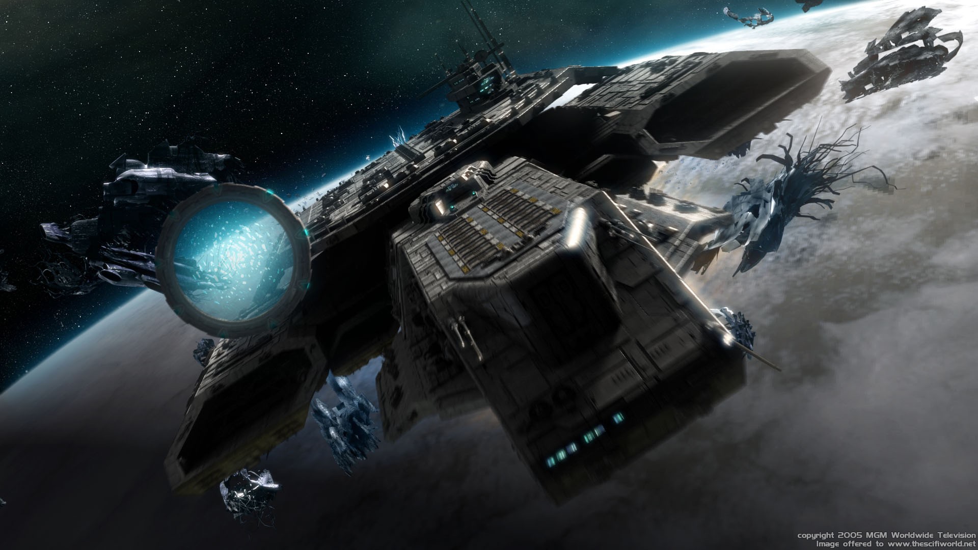 General 1920x1080 Stargate Daedalus-class space battle space science fiction TV series spaceship 2005 (Year)