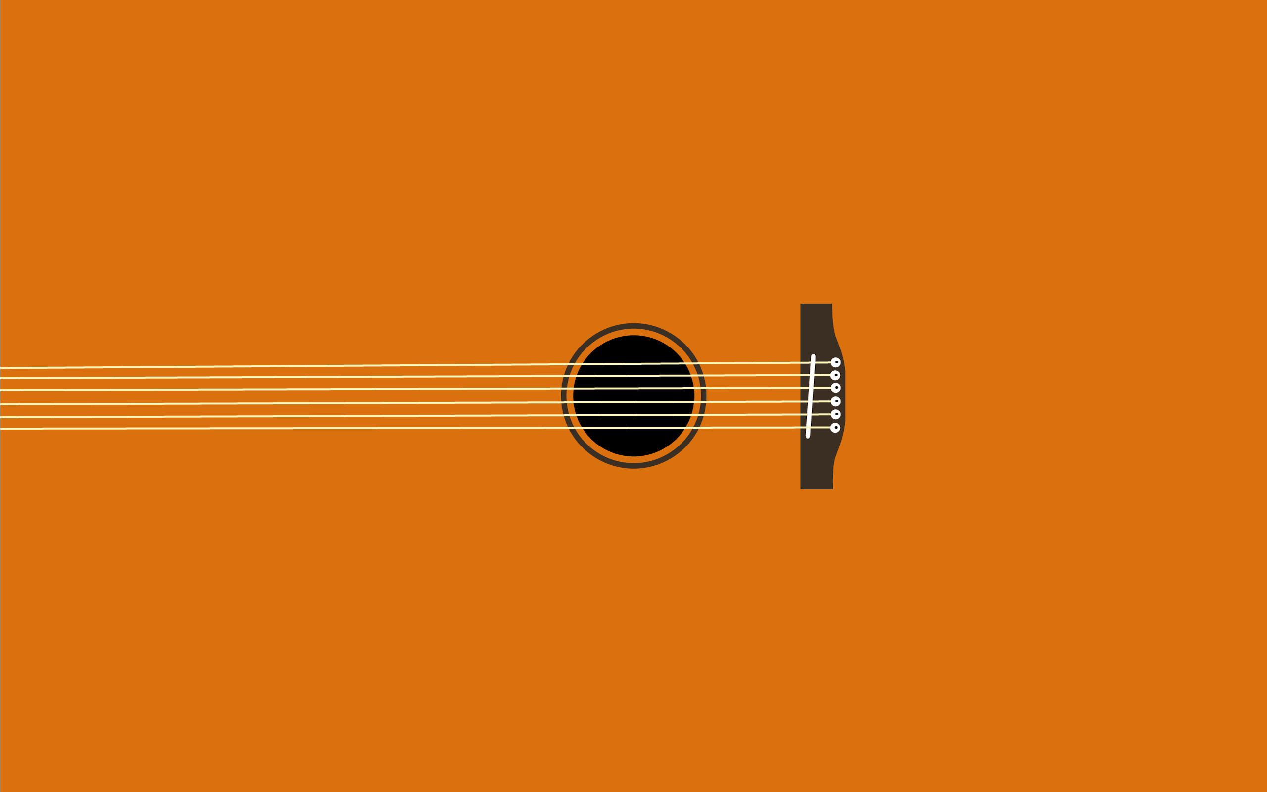 General 2560x1600 minimalism digital art guitar music musical instrument orange background simple background