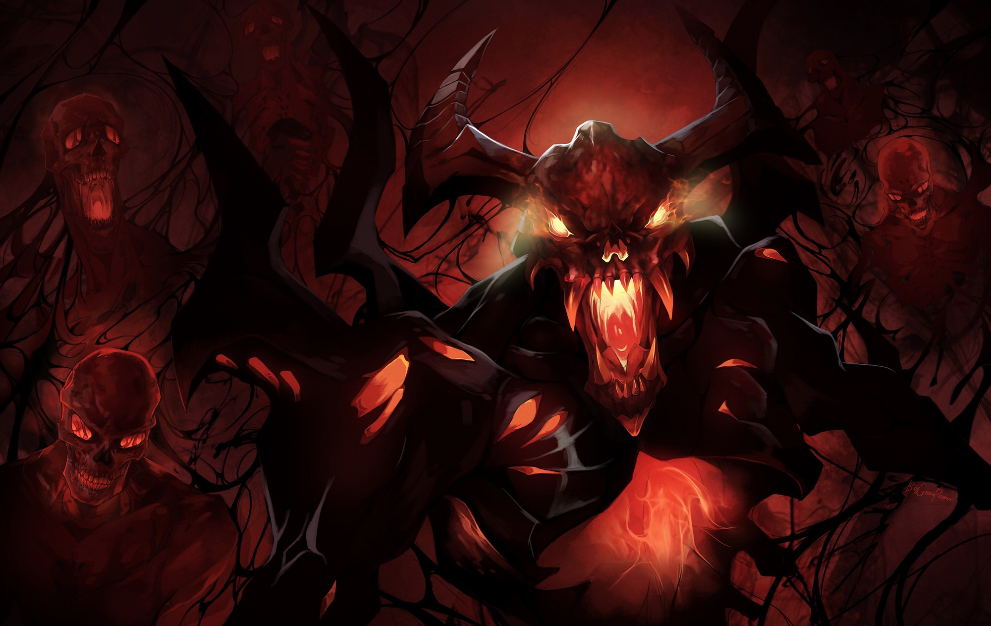 General 2000x1263 Dota 2 Valve Corporation shadow fiend video games PC gaming video game art