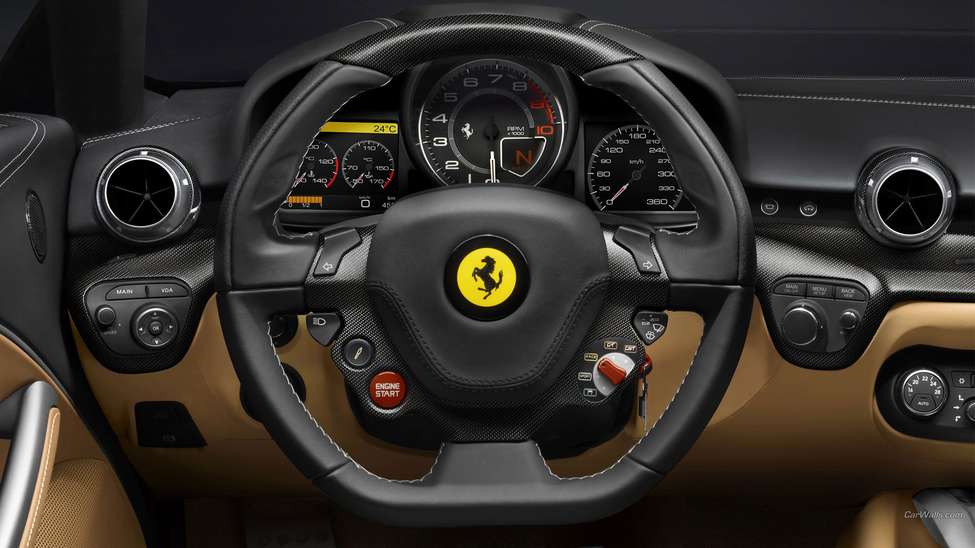 General 1920x1080 Ferrari F12berlinetta car Ferrari car interior steering wheel vehicle Grand Tour italian cars Stellantis