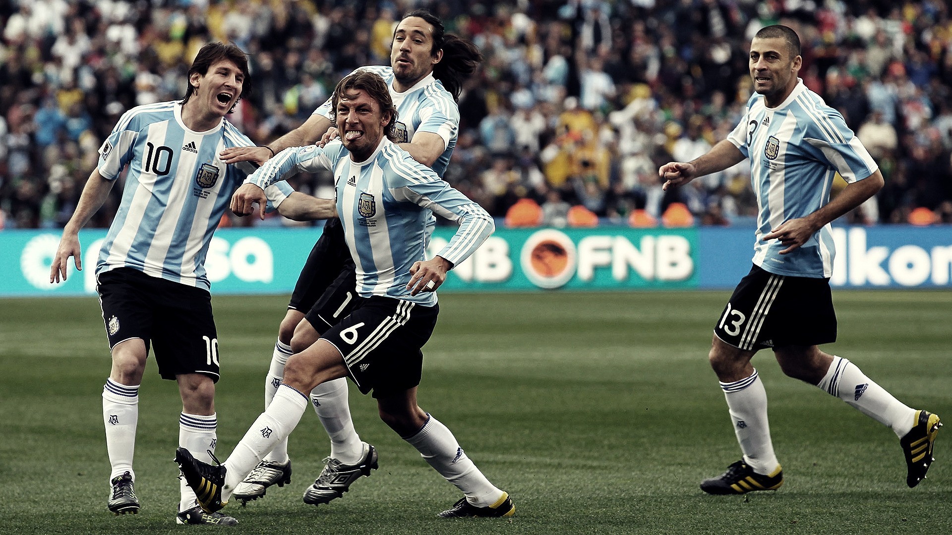 People 1920x1080 Argentina men tongue out sport soccer Lionel Messi