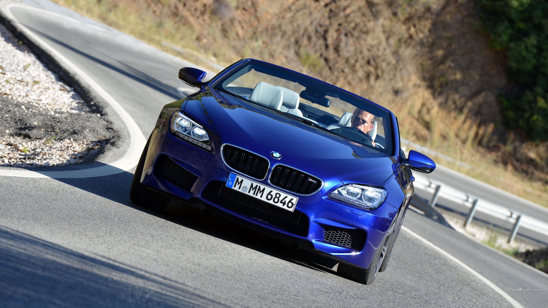 General 1920x1080 BMW M6 Convertible blue cars car BMW F12/F13/F06 BMW 6 Series vehicle BMW road